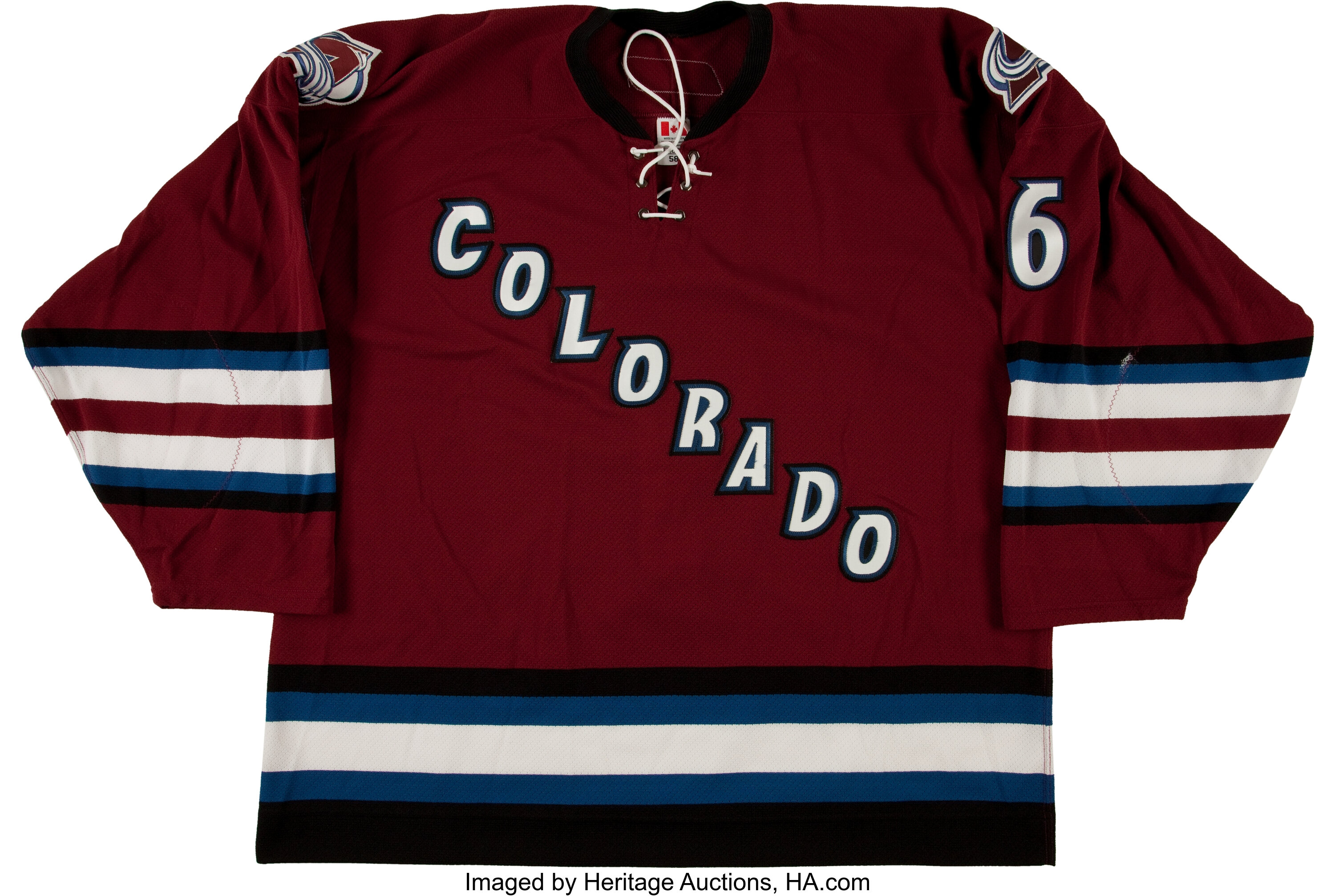2006-07 Jeff Finger Game Worn Colorado Avalanche Jersey.  Hockey, Lot  #82612
