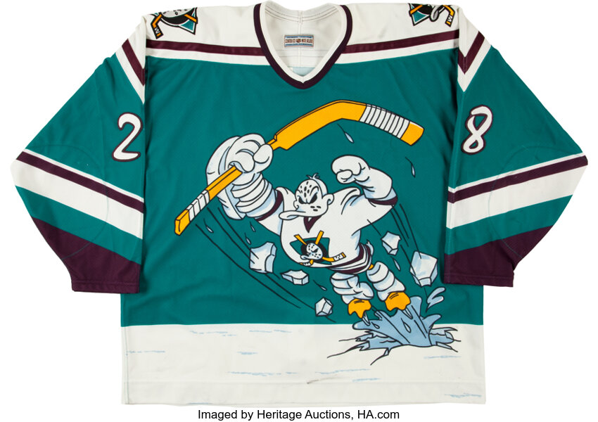 Vtg Very Rare NHL Anaheim Mighty Ducks Wild Wing CCM Hockey Jersey. Mens  Medium