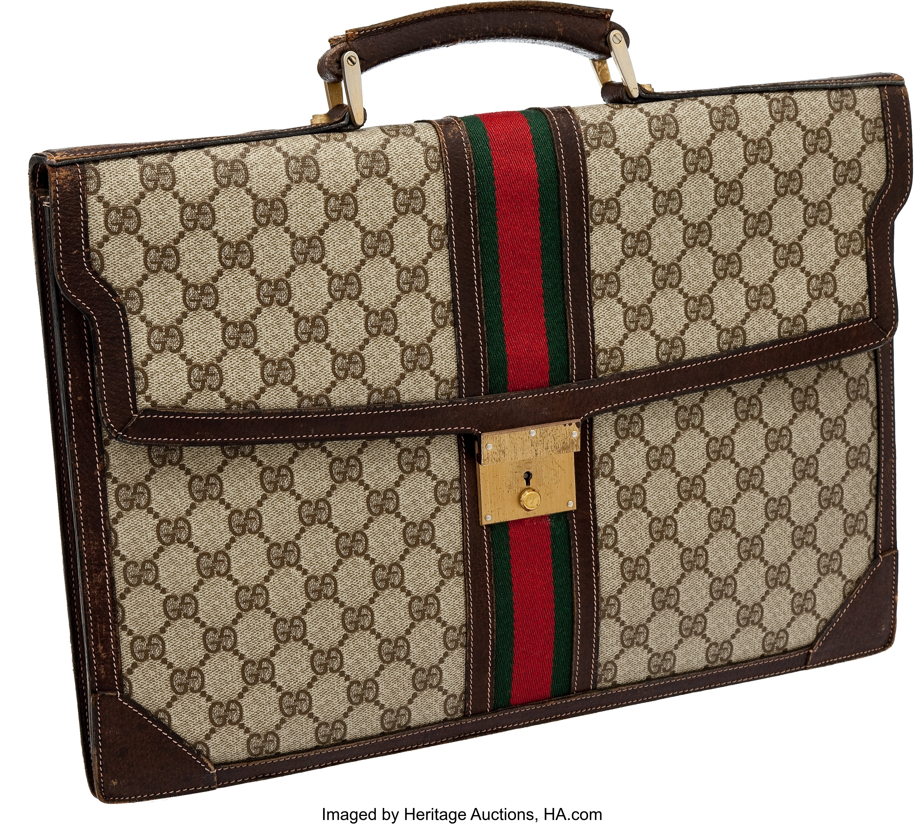 Heritage Vintage Gucci Vintage Signature Briefcase with Classic