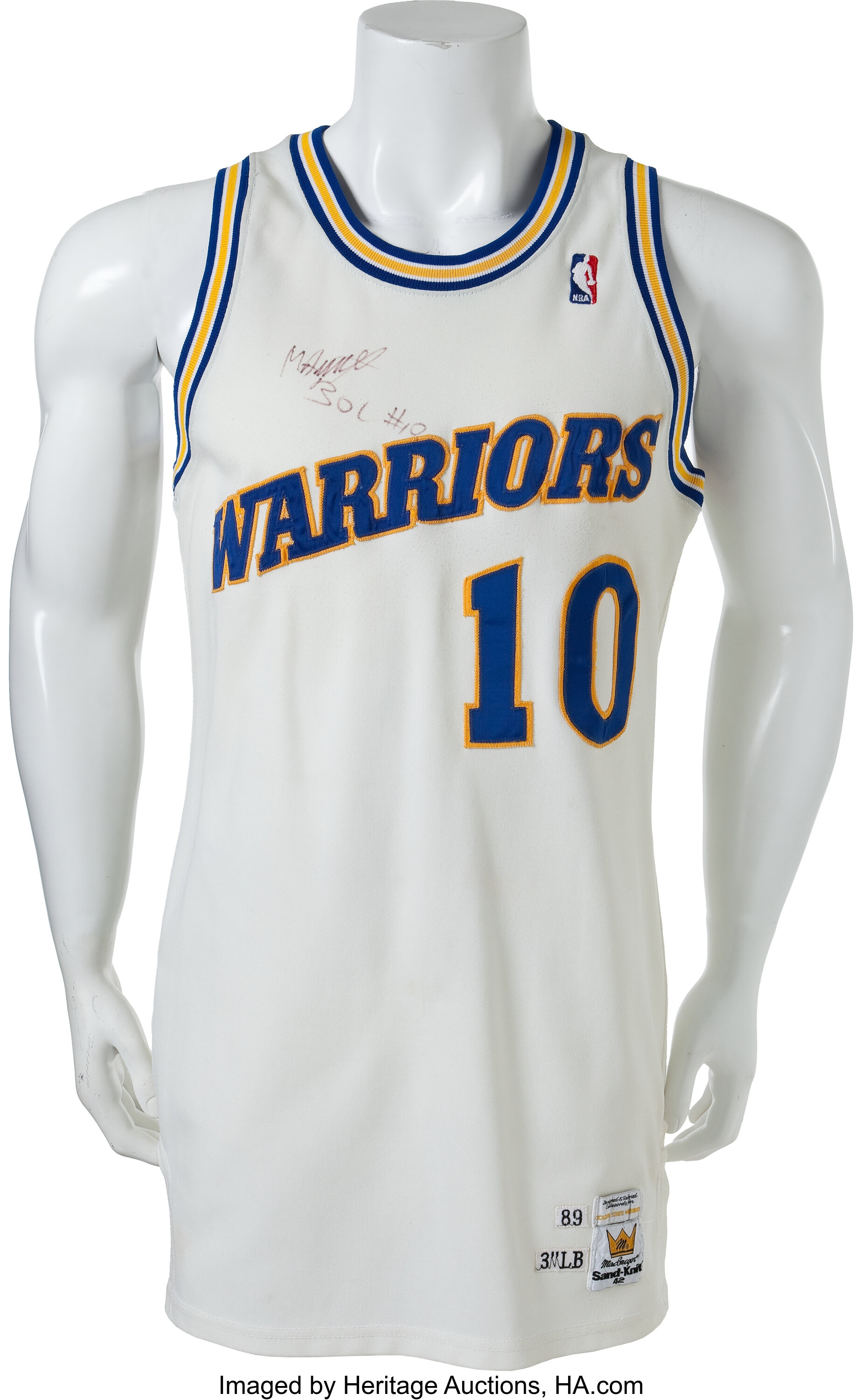 Golden State Warriors Manute Bol Throwback T Shirt Jersey by Adidas