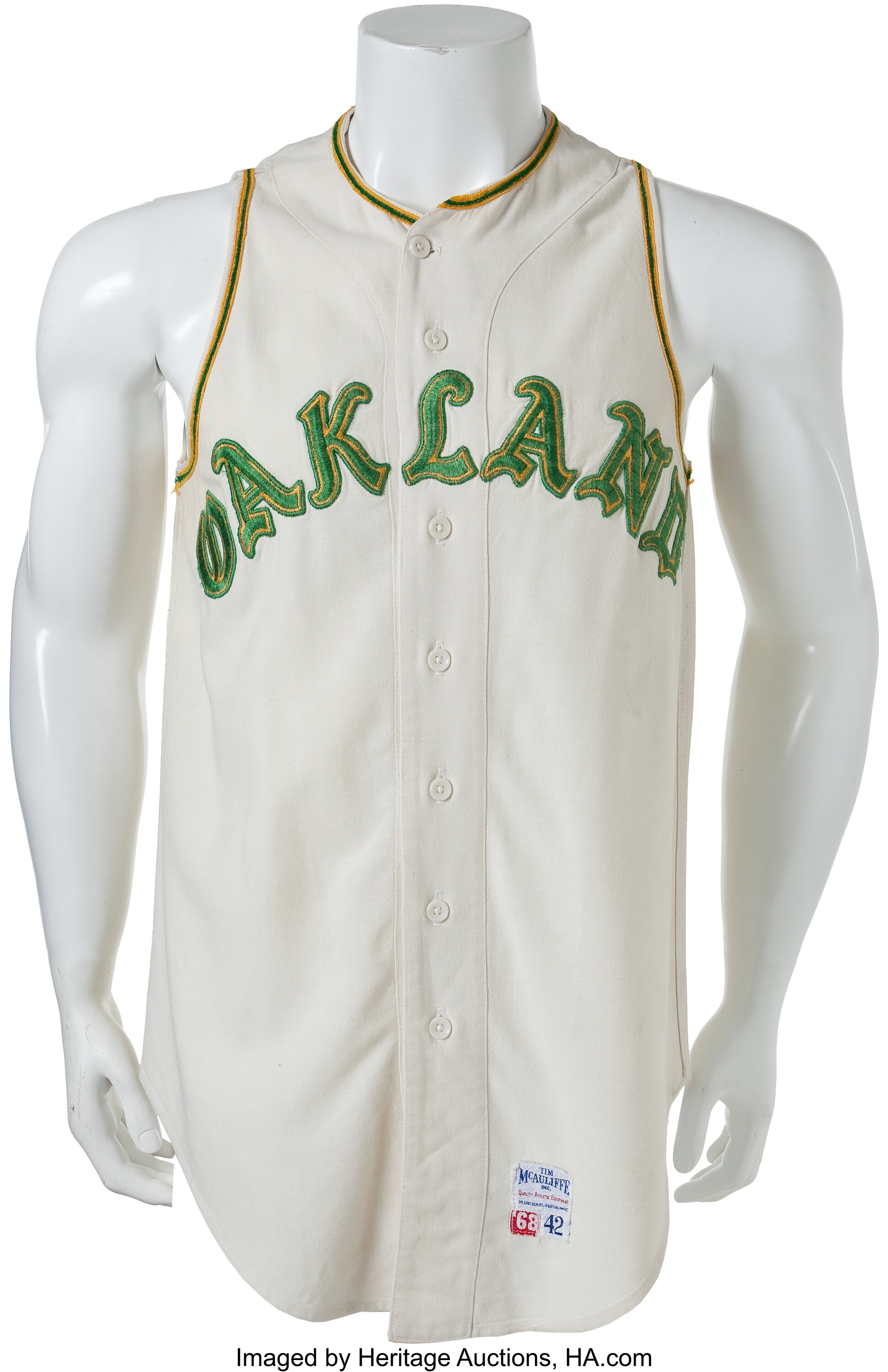 1968 Danny Cater Game Worn Oakland Athletics Jersey. Baseball