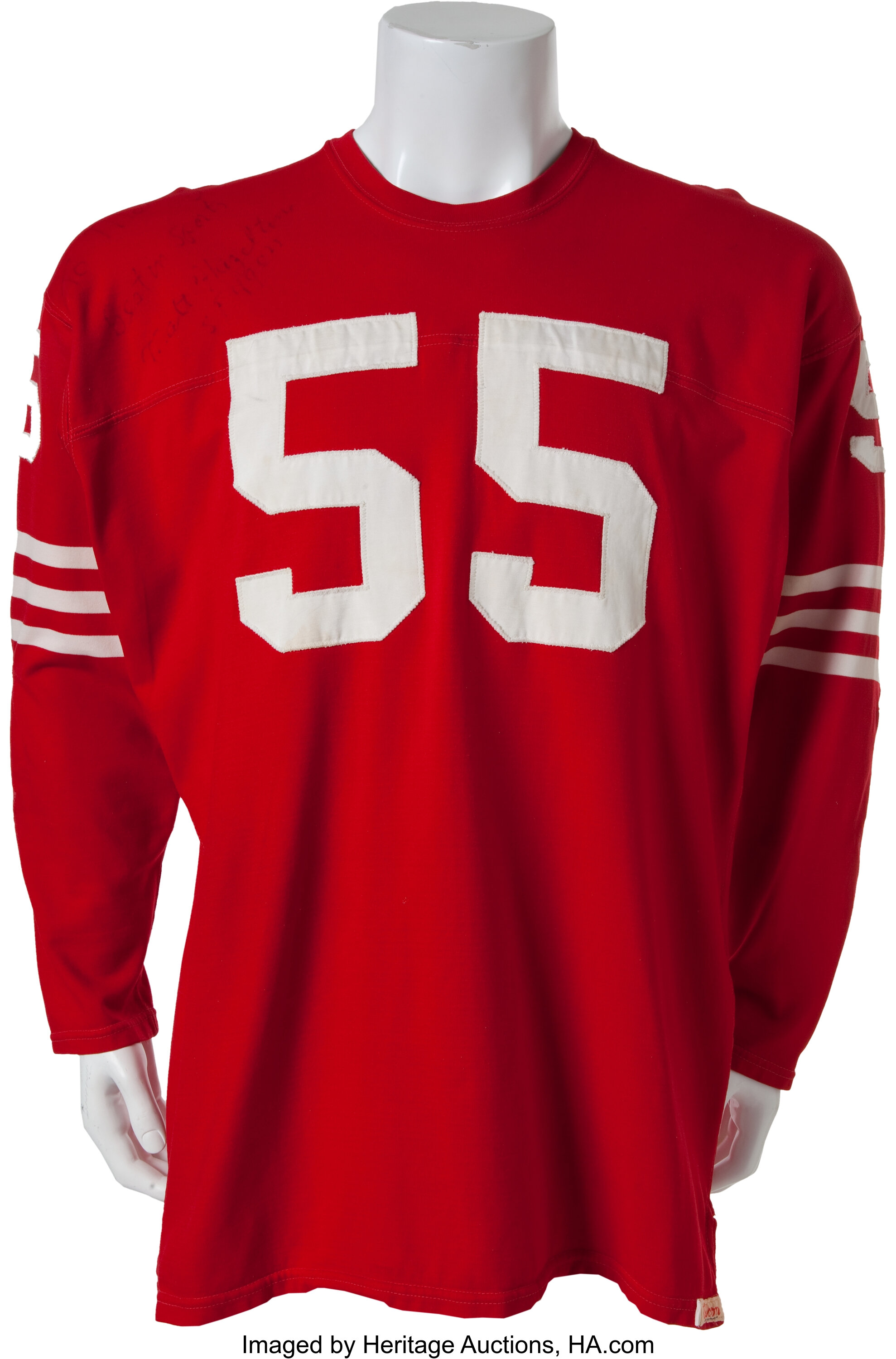 1957 Matt Hazeltine Game Worn San Francisco 49ers Jersey - Rare, Lot  #80405