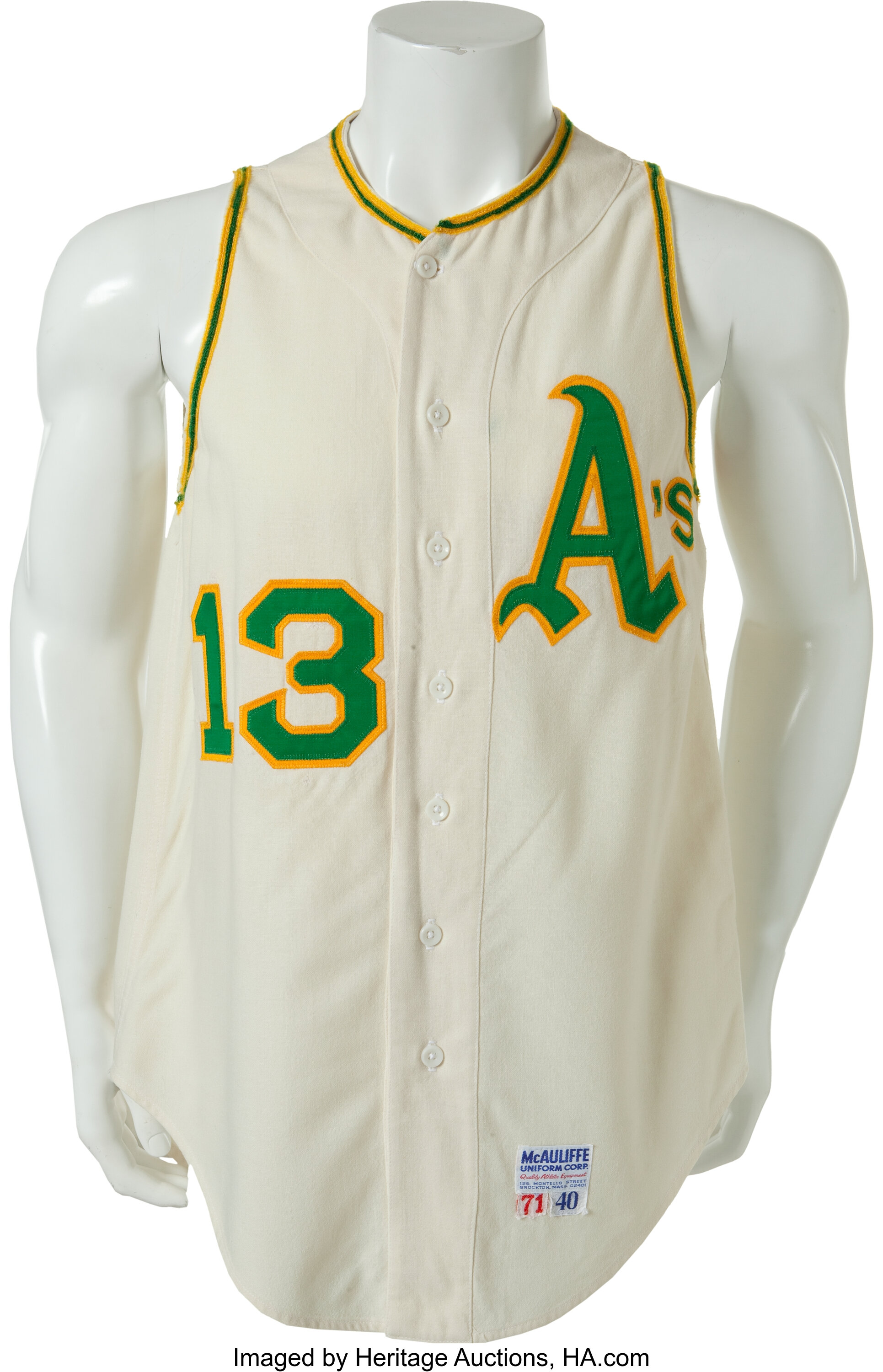 1971 Blue Moon Odom Game Worn Oakland Athletics Jersey. Baseball, Lot  #81486