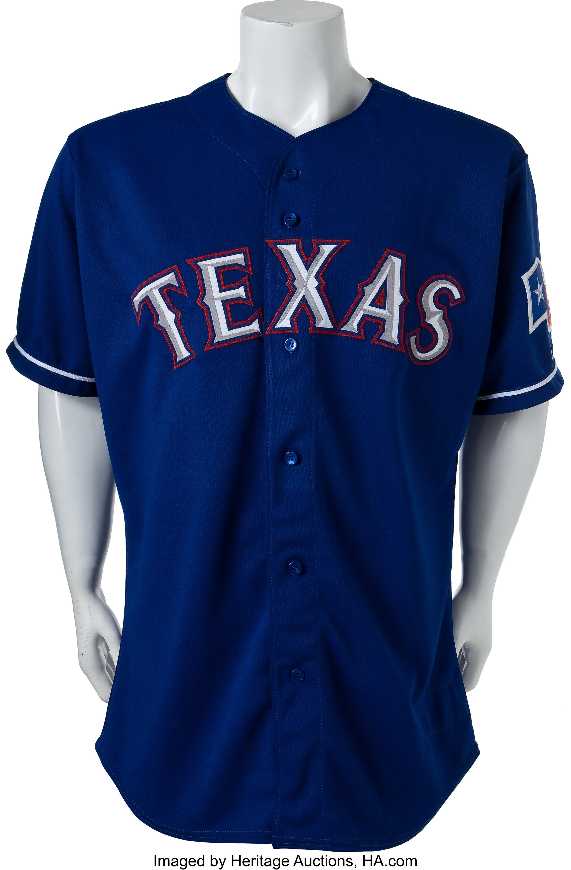 2002 Alex Rodriguez Game Worn Texas Rangers Jersey--57 Home Run