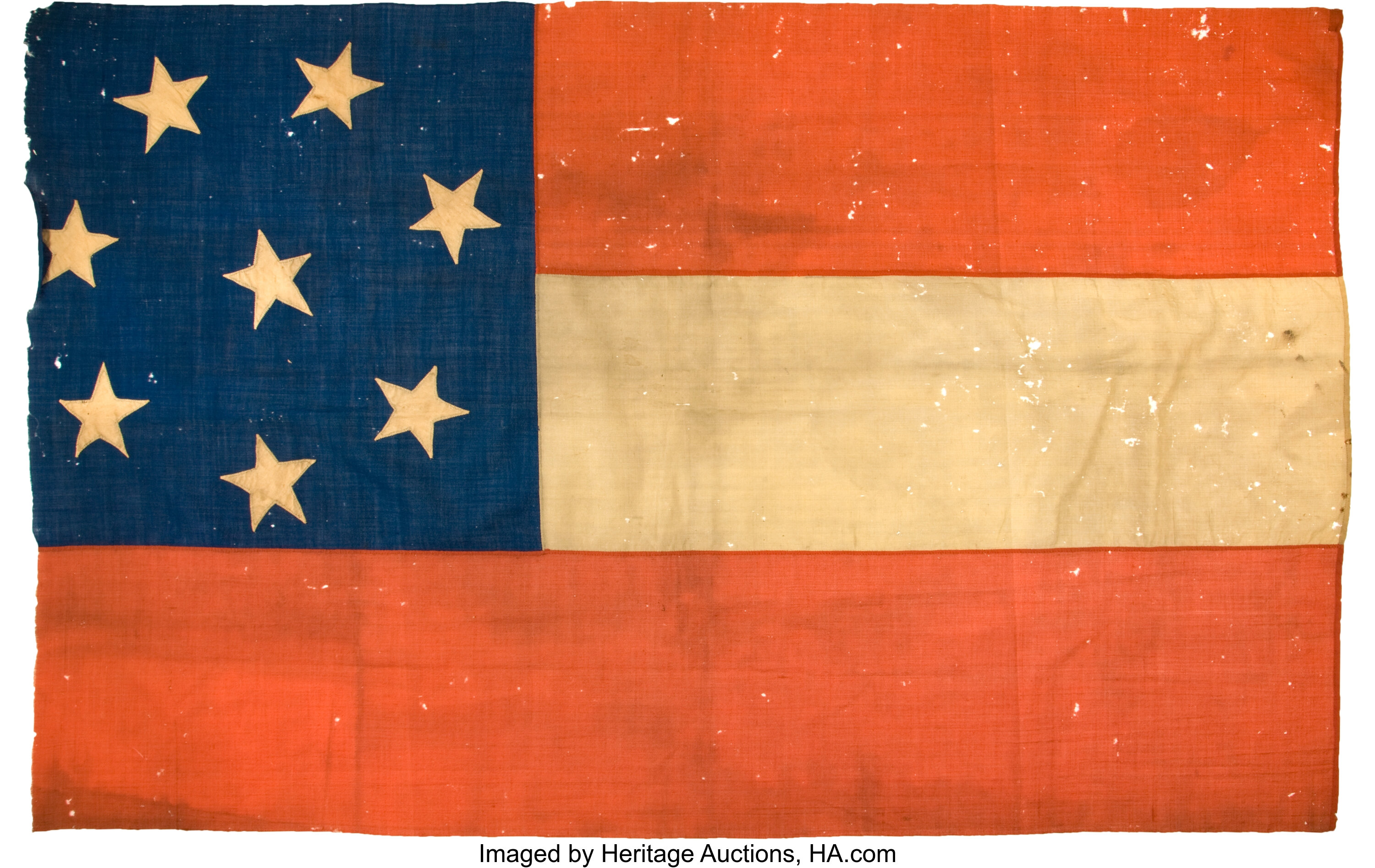 Confederate Eight Star (Virginia) 1st National Flag with | Lot #52403 ...