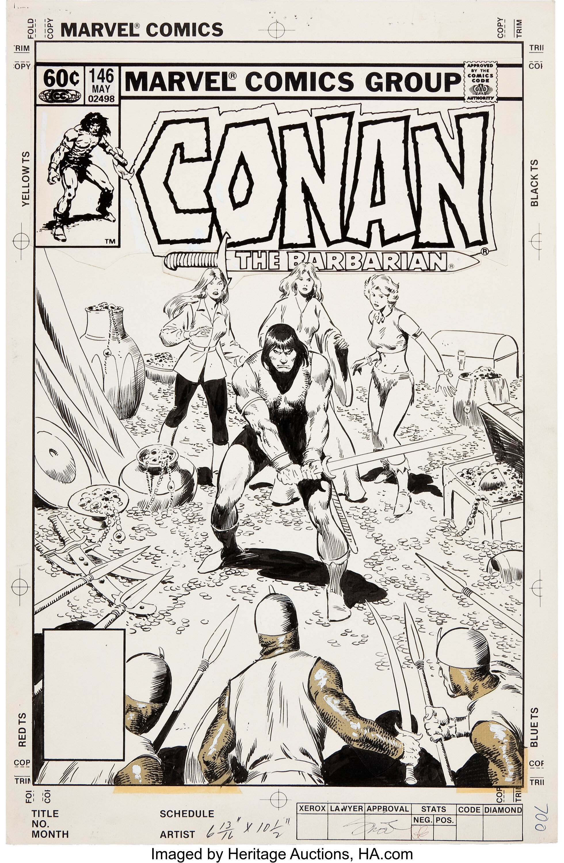 John Buscema Conan #146 Cover Original Art (Marvel, 1983).... | Lot ...