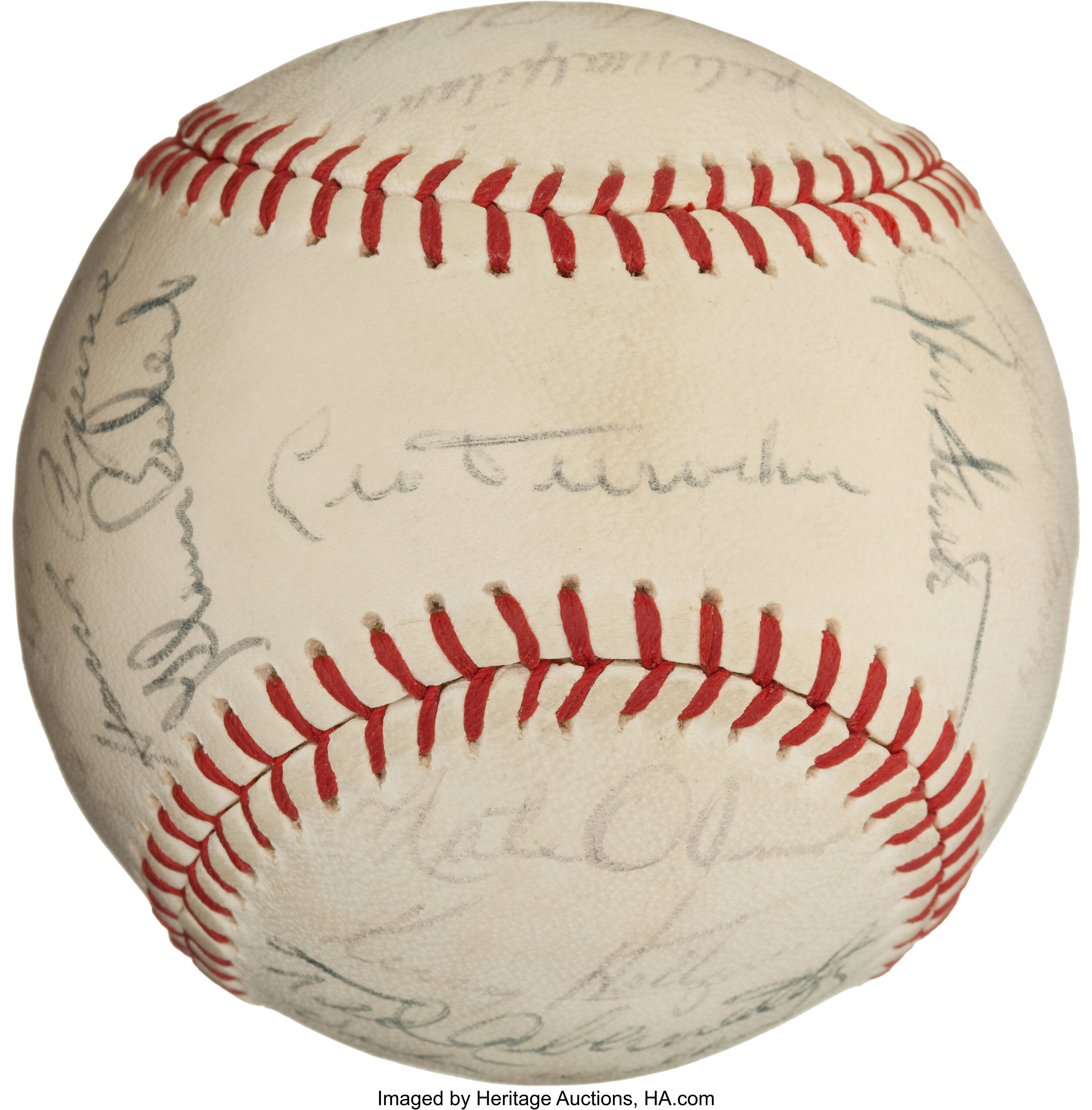 Sold at Auction: 1969 Chicago Cubs Team Signed Baseball Ernie