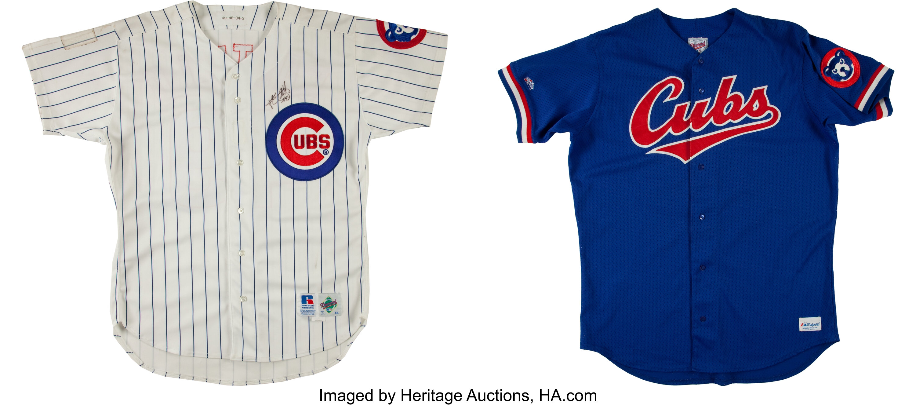 1994-96 Chicago Cubs Game Issued Blue Jersey Alternate 48 DP22164