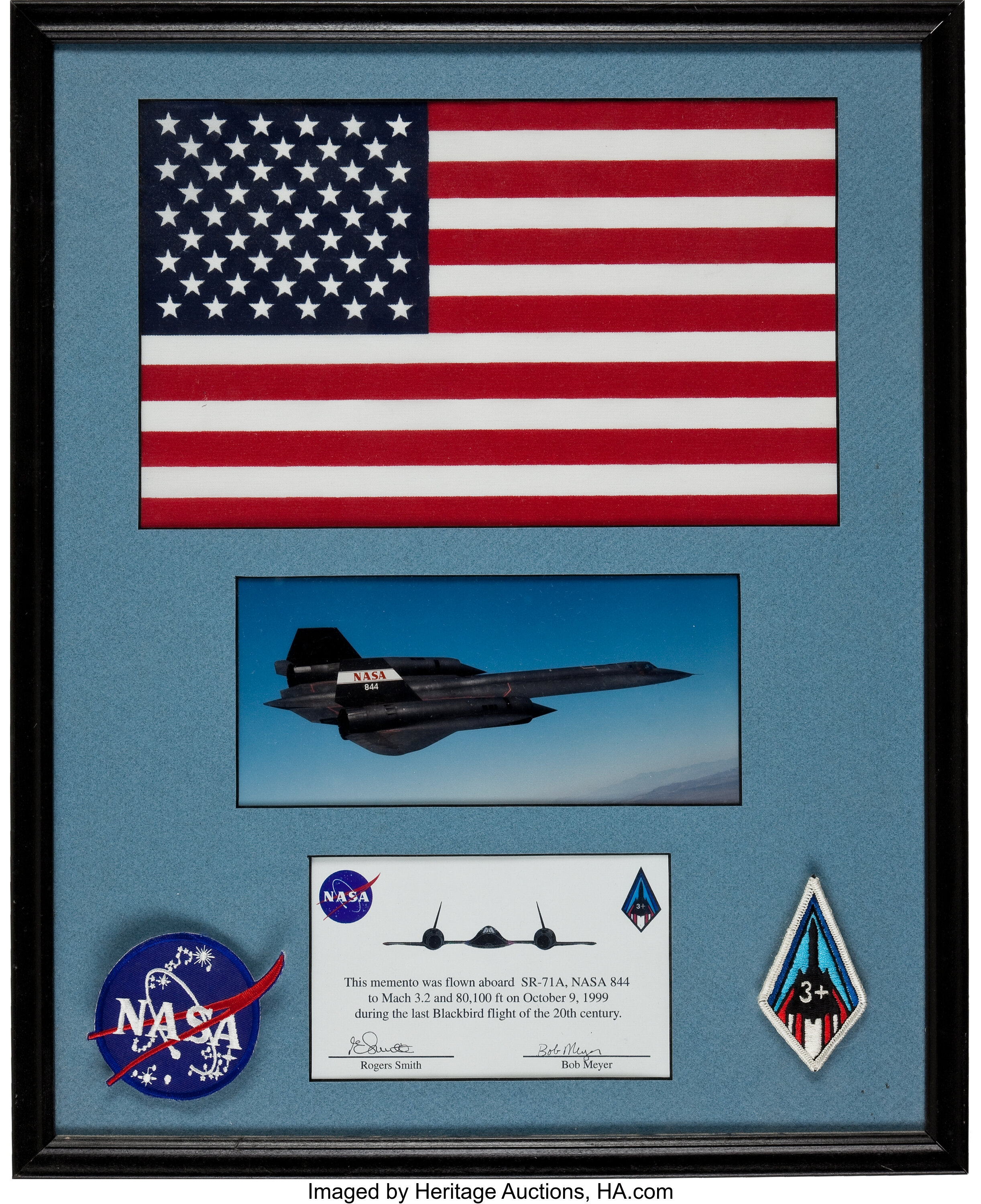 Sr 71a Blackbird 61 7980 Large American Flag Flown During The Lot Heritage Auctions