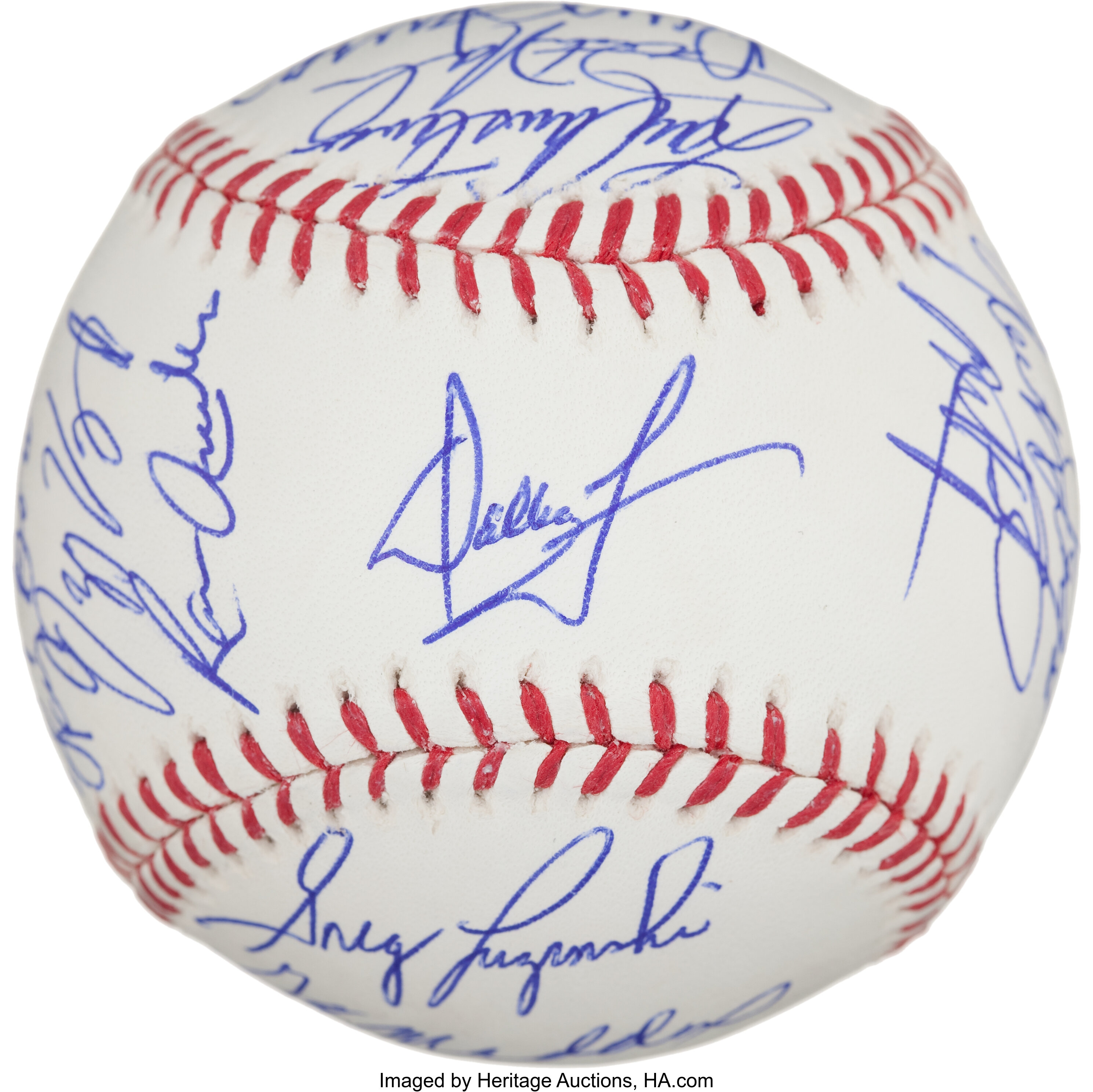 Sold at Auction: 1980 World Series champion Philadelphia Phillies reunion  team signed baseball.