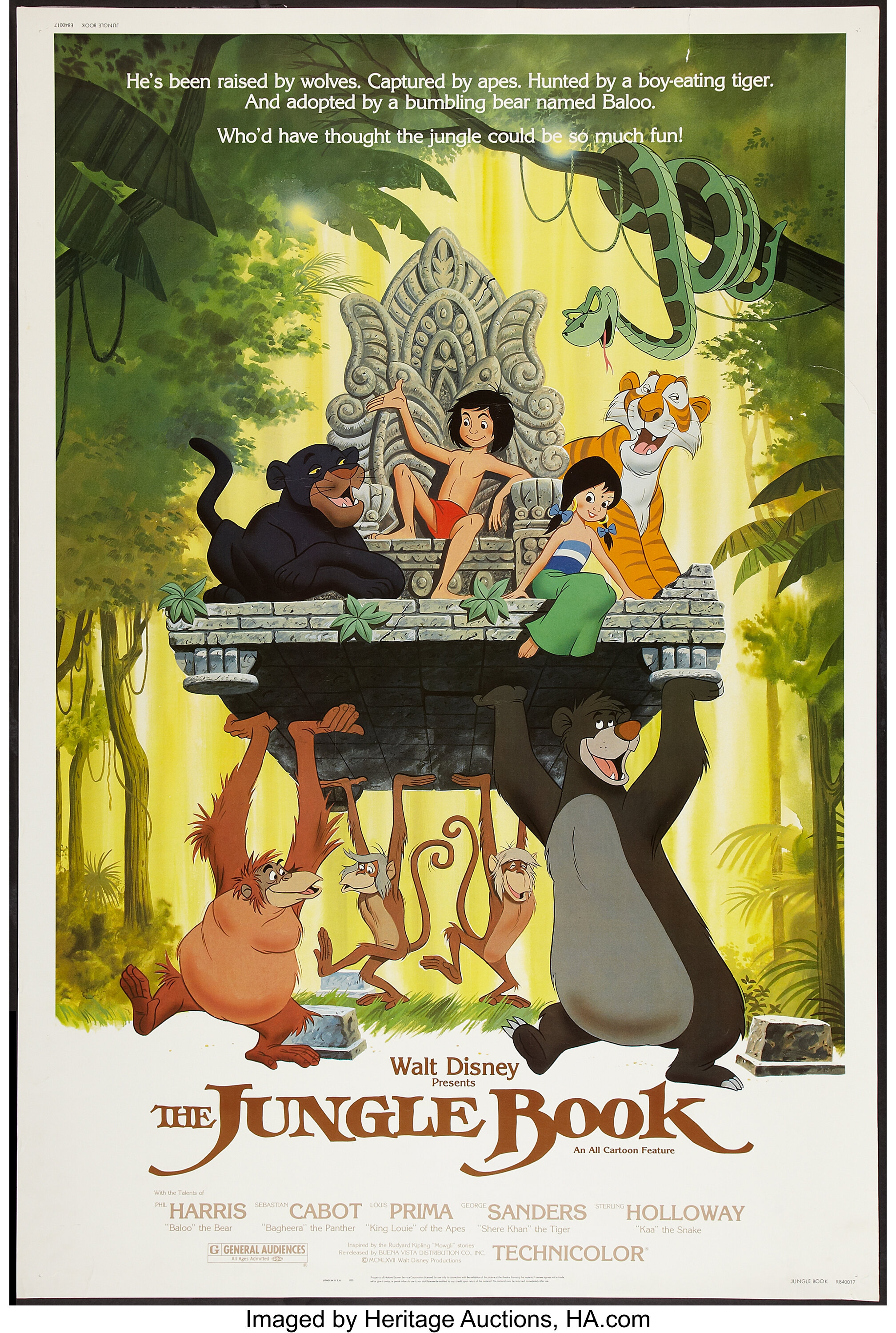 The Jungle Book (buena Vista, R-1984). Poster (40