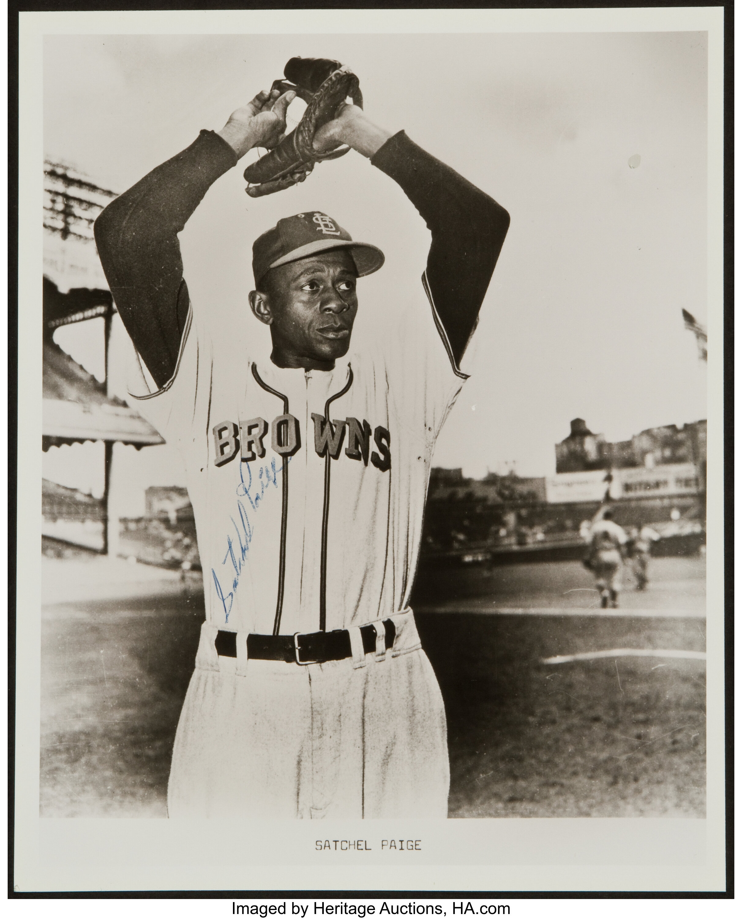 Satchel Paige Signed Photograph. ... Baseball Collectibles Photos | Lot ...