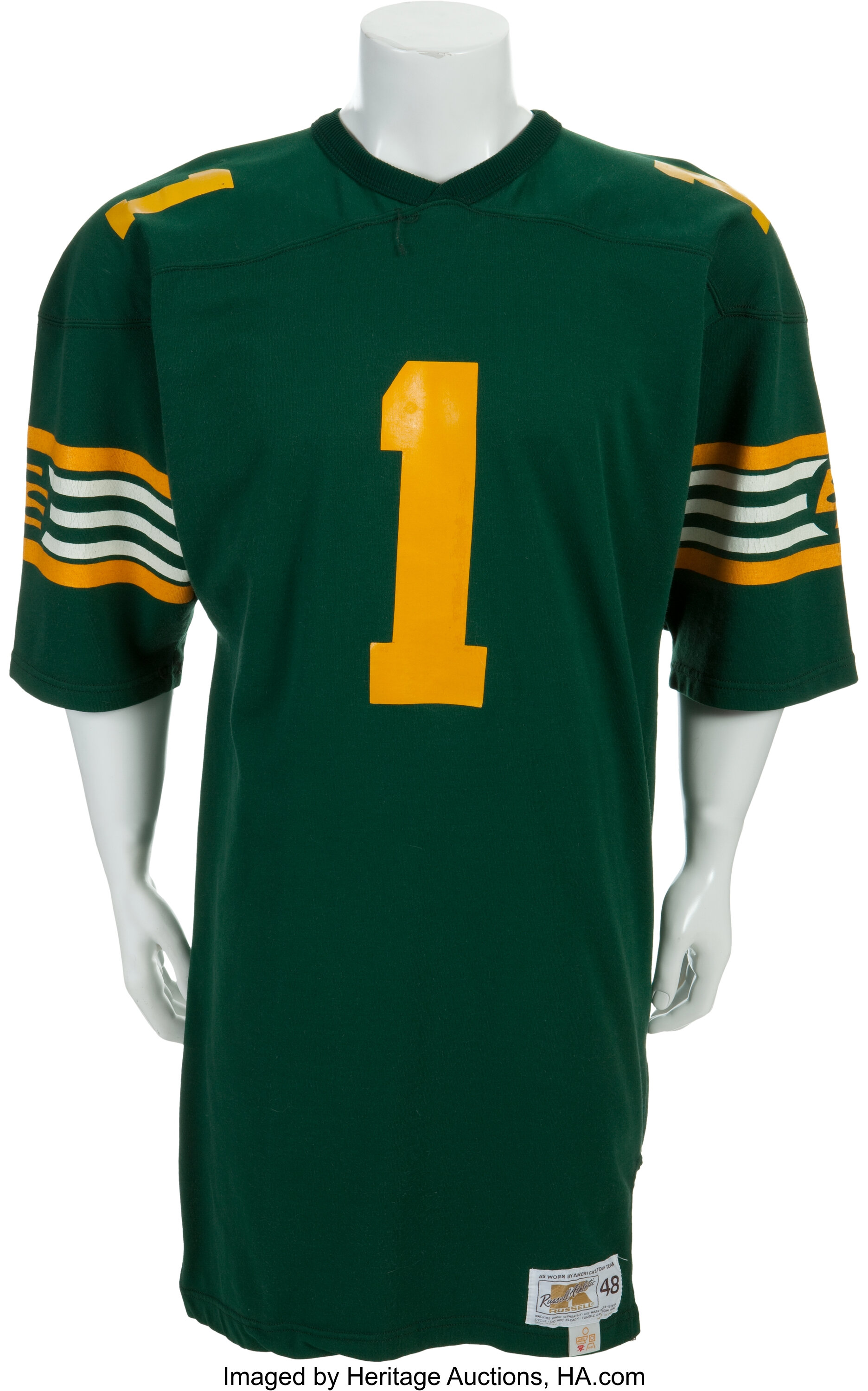 Circa 1980 82 Warren Moon Game Worn Edmonton Eskimos Jersey Lot 81774 Heritage Auctions