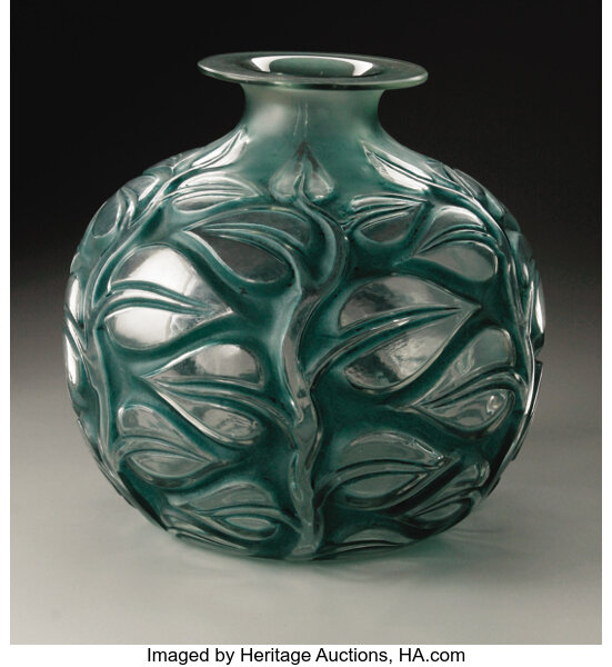 A French Art Glass Vase. Rene Lalique, Paris, France