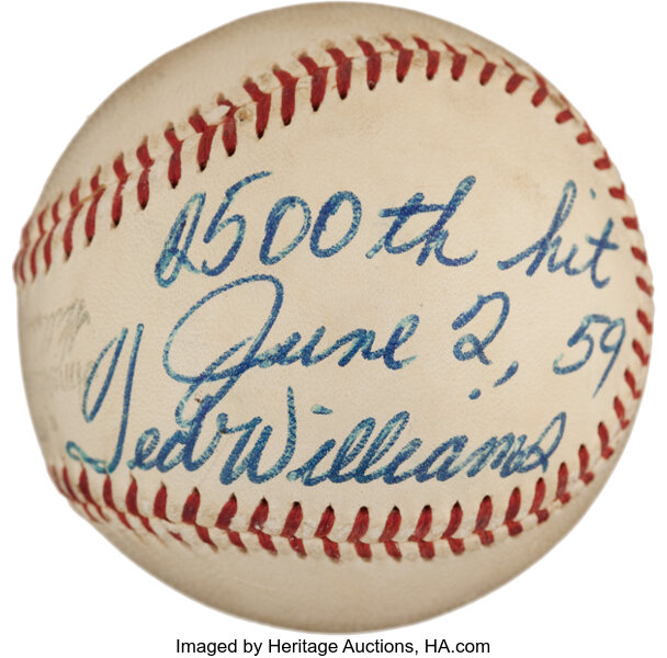Lot Detail - 1959 Ted Williams Game Used and Signed Boston Red Sox