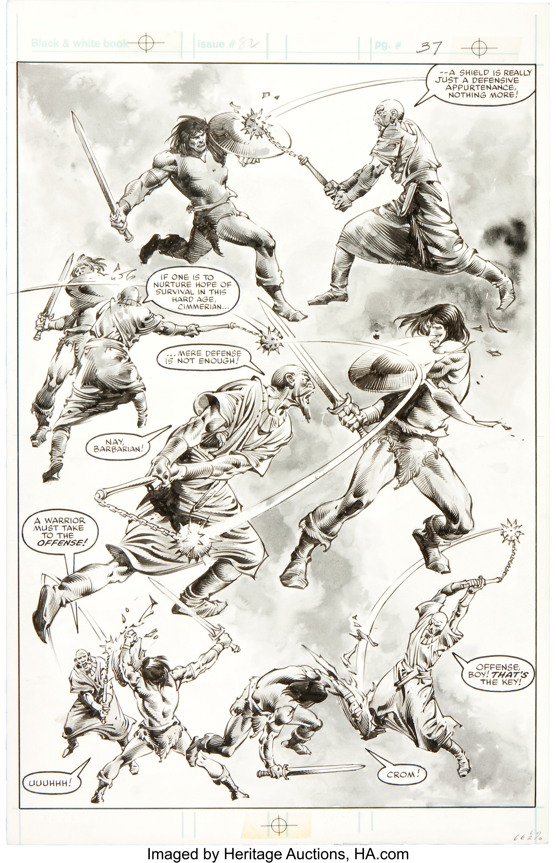 John Buscema and Rudy Nebres The Savage Sword of Conan #82 Page 37 ...