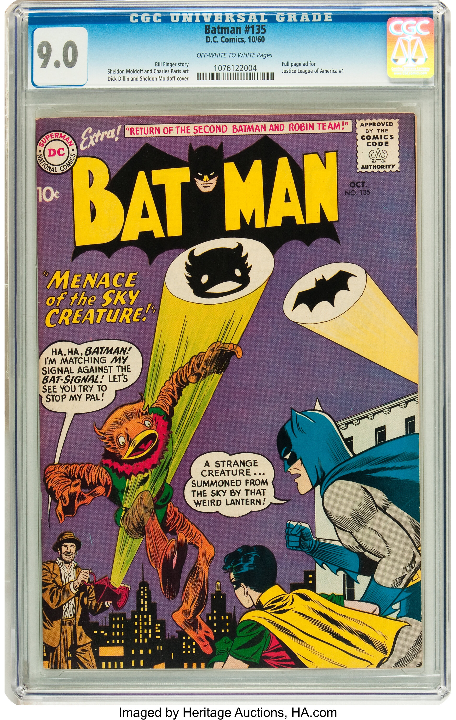 Batman #135 (DC, 1960) CGC VF/NM  Off-white to white pages.... | Lot  #10070 | Heritage Auctions