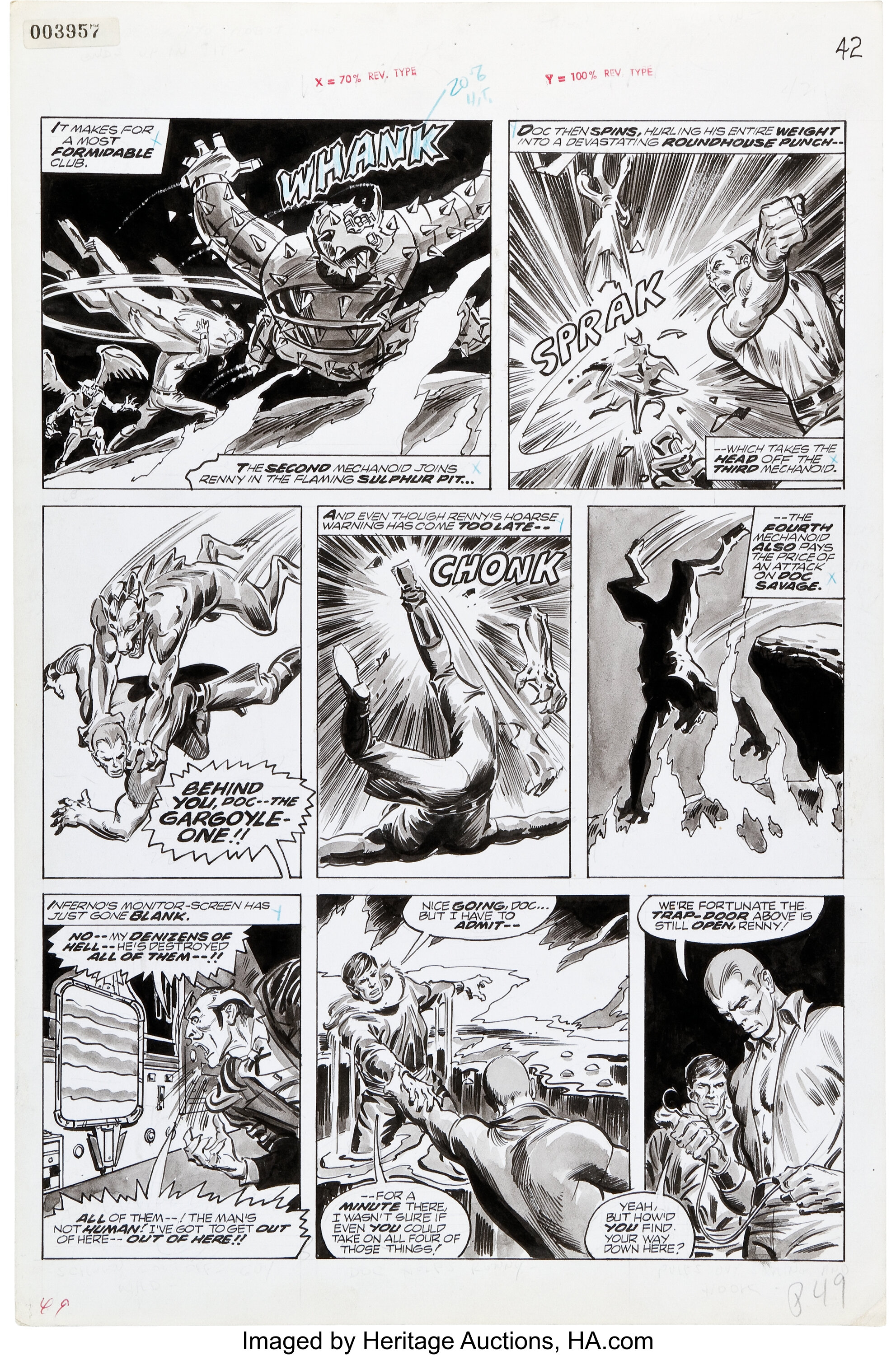 John Buscema and Tony DeZuniga Doc Savage Magazine #3 Page 49 | Lot ...