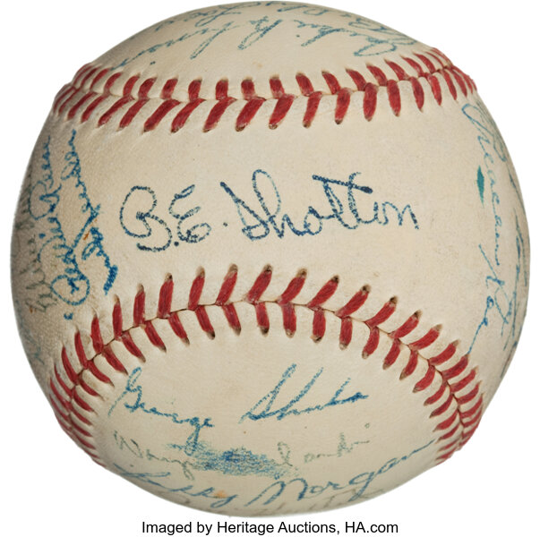 Baseball, signed by the 1950 Brooklyn Dodgers