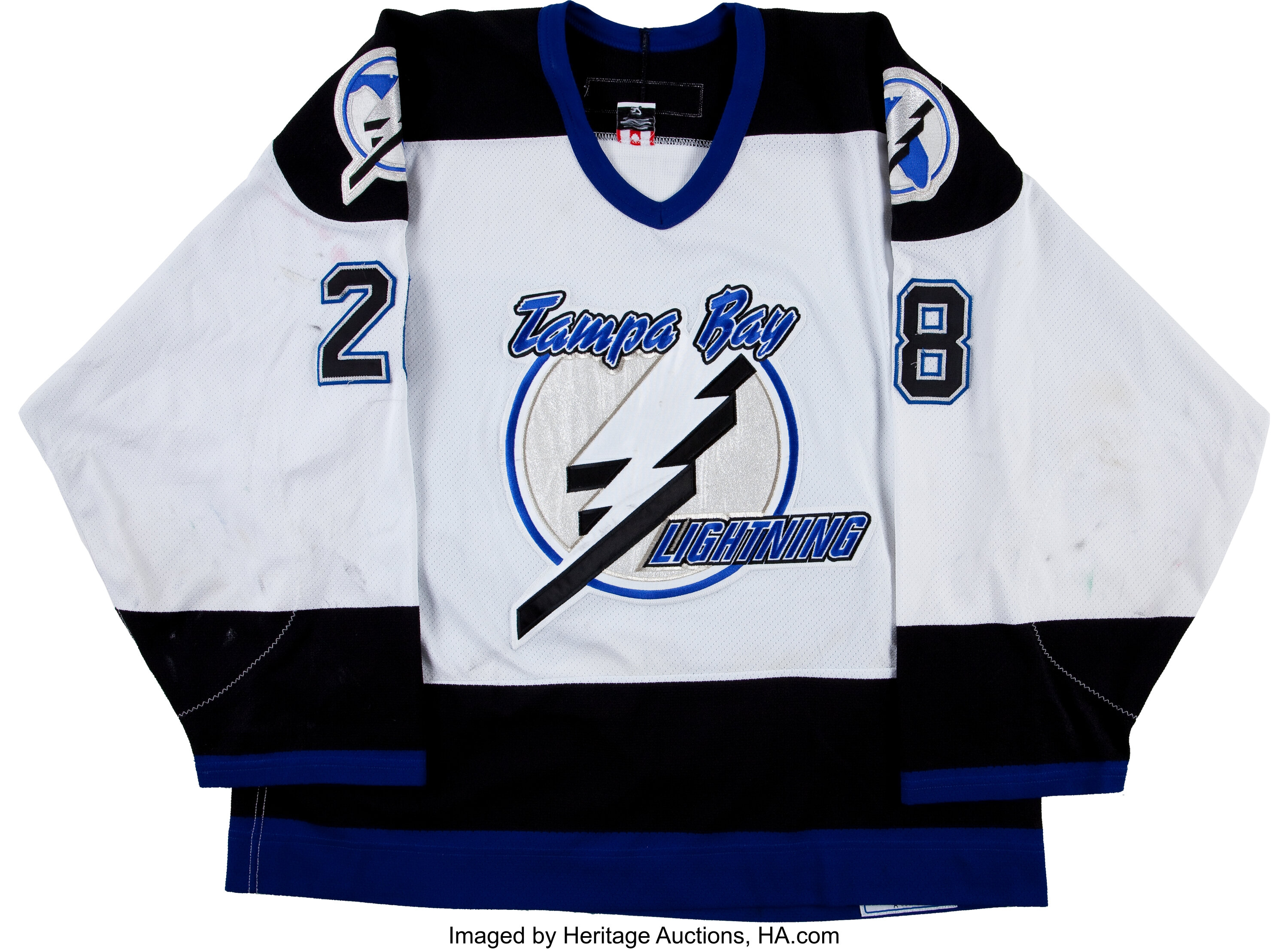 2002-03 Sheldon Keefe Game Worn Tampa Bay Lightning Jersey