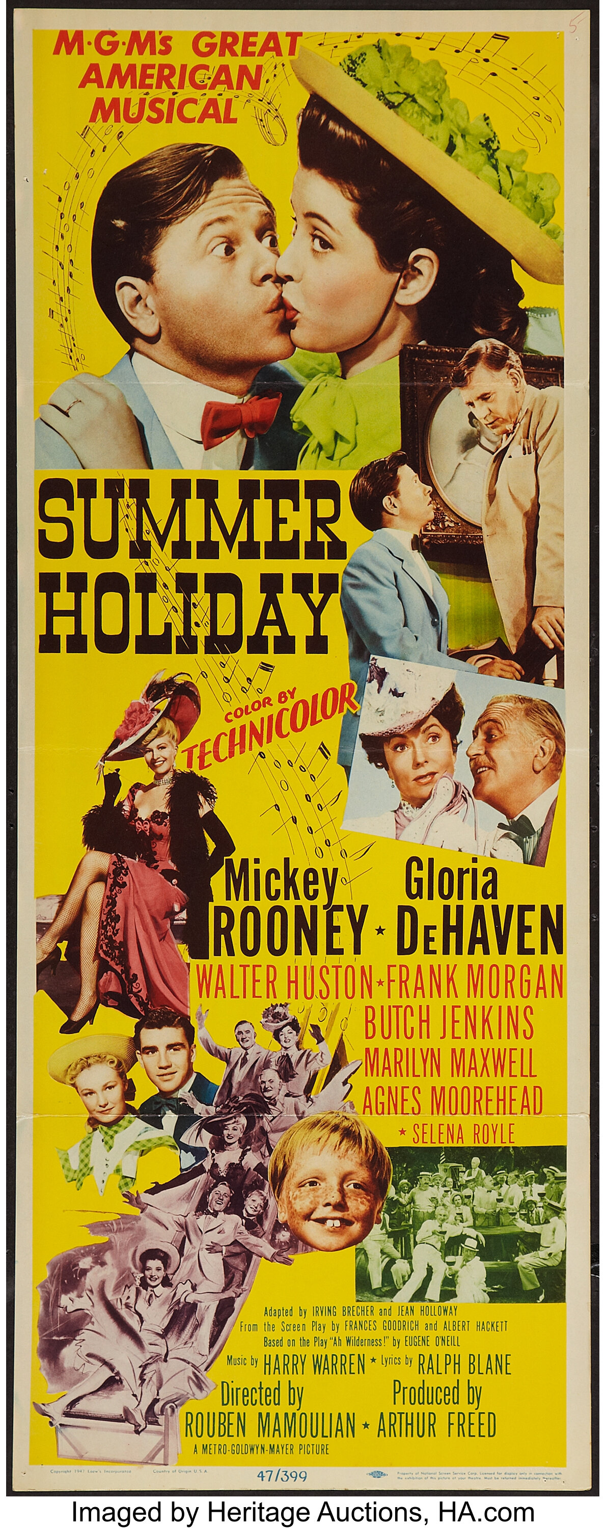 Summer Holiday Mgm 1948 Insert 14 X 36 Musical Movie Lot 54481 Heritage Auctions 