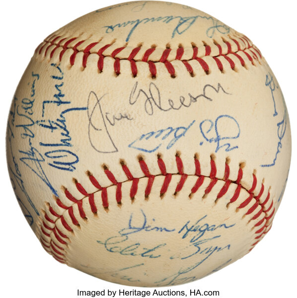 New York Yankees Autographed Baseball Memorabilia