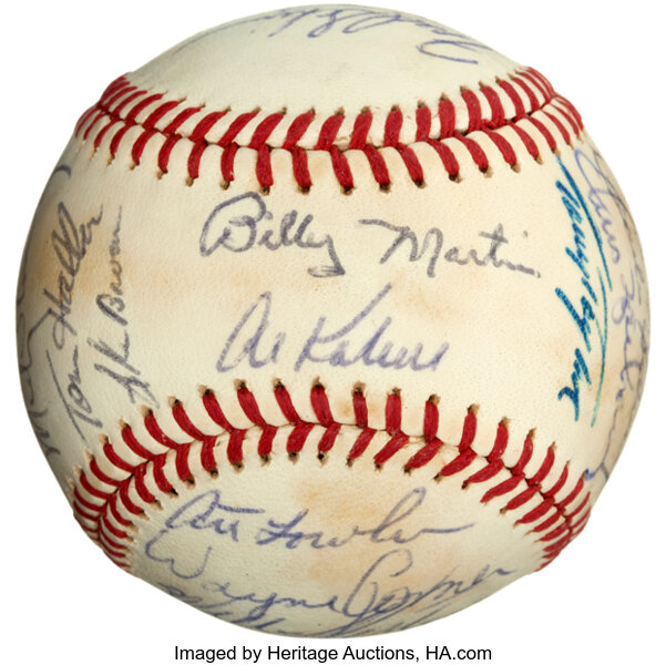 1947 Detroit Tigers Team Signed Official American League Baseball With 30  Sigs