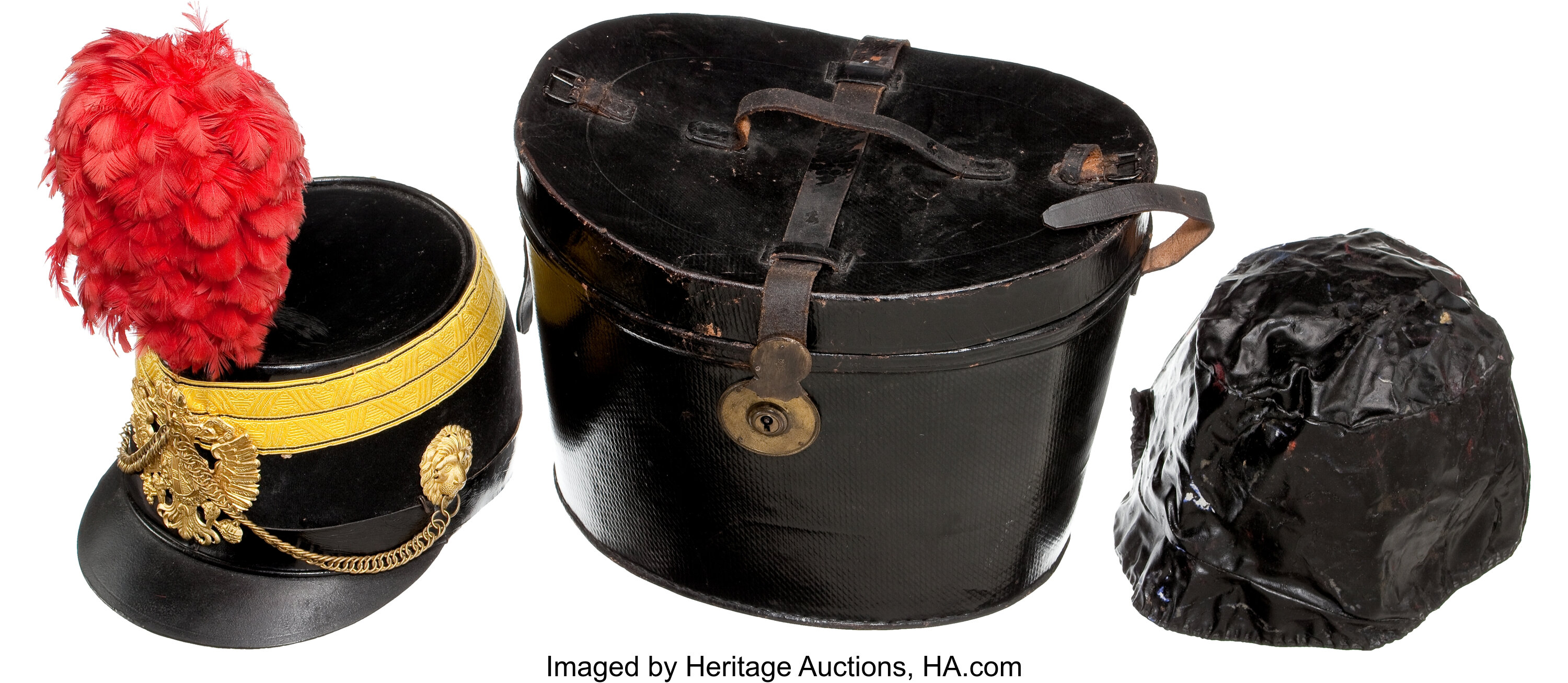 Austro-Hungarian Fähnrich Infantry Shako and Storage Box.... | Lot ...