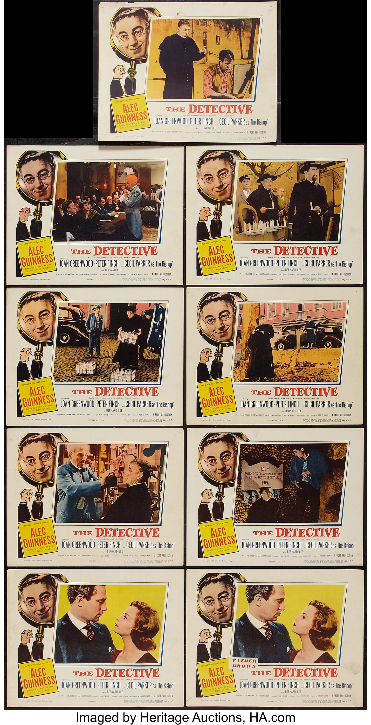 The Detective (Columbia, 1954). Lobby Card Set of 8 and Lobby Card ...