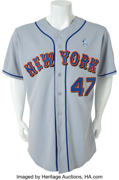 2007 Tom Glavine Game Worn New York Mets Jersey. Baseball, Lot #81584