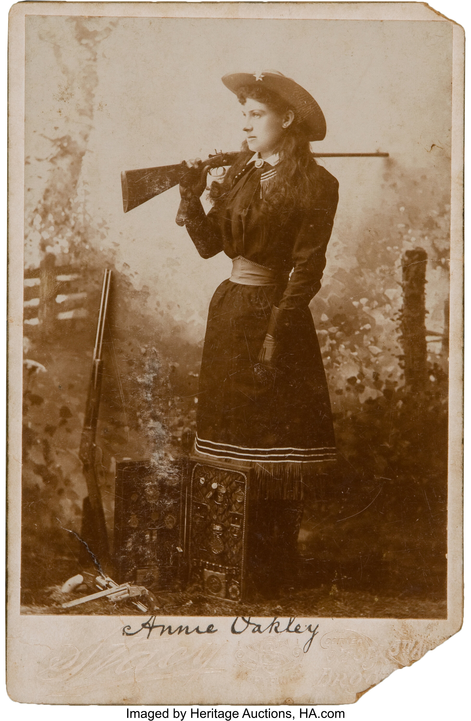 Annie Oakley Cabinet Card Photo: A Rare Image.... Photography | Lot #44083  | Heritage Auctions