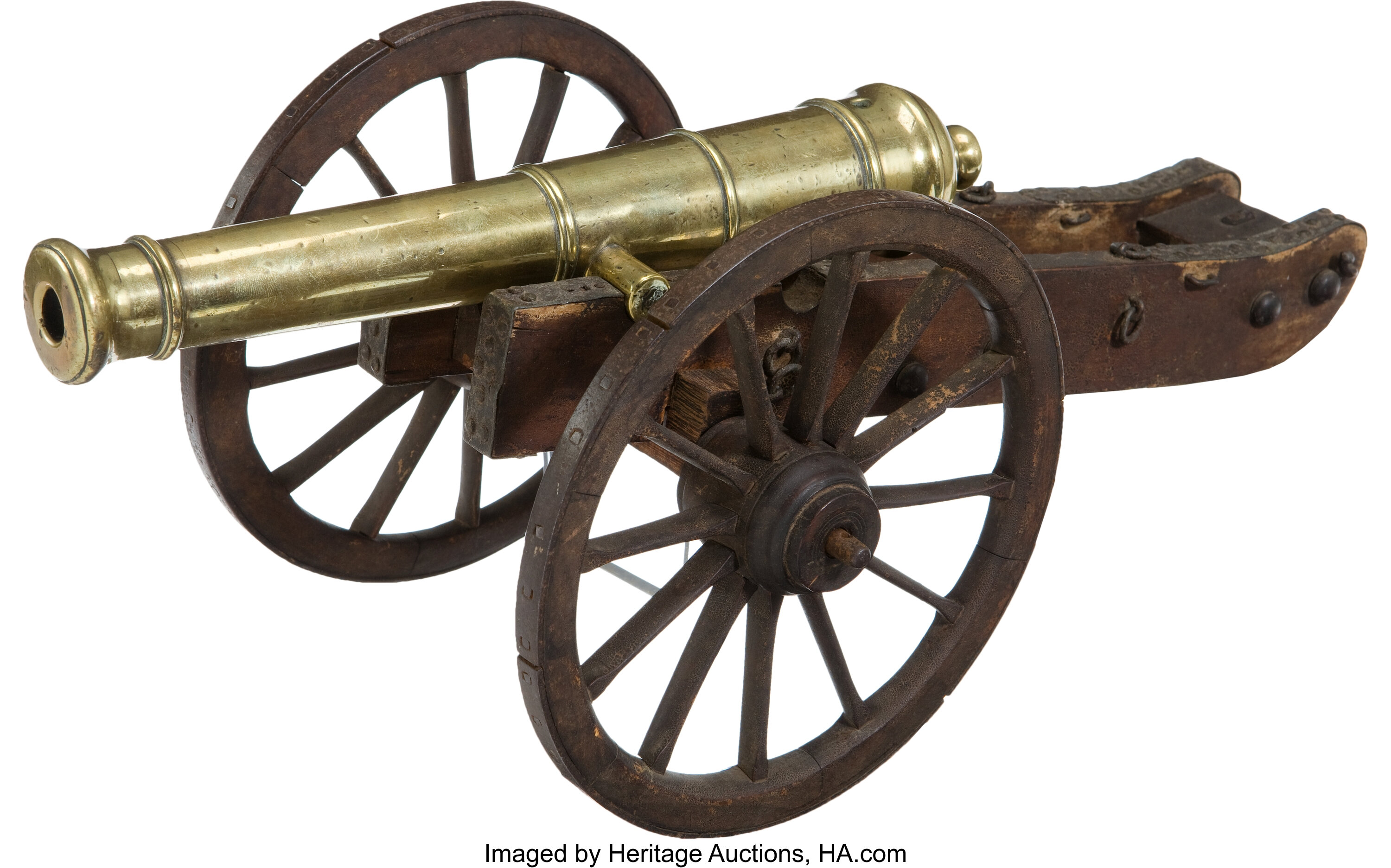 Antique Harvin Nautical Brass Cannon Door Knocker RARE Military