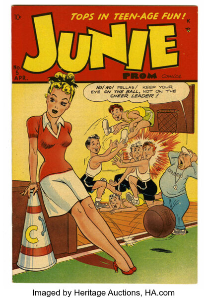 Golden Age (1938-1955):Humor, Junie Prom Comics #5 Mile High pedigree (Dearfield, 1949)Condition: NM. Overstreet 2006 NM- 9.2 value = $55. From theJoh...