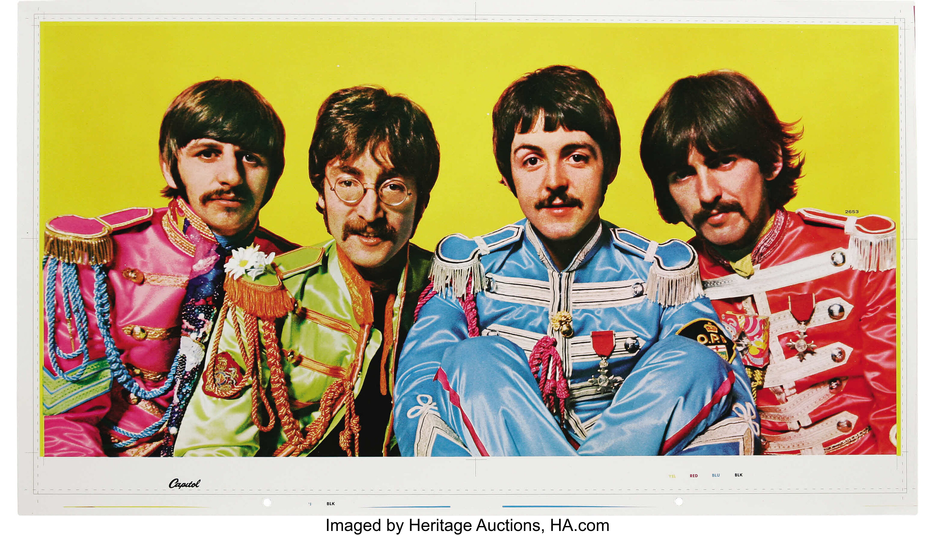 The Beatles Sgt. Pepper's Lonely Hearts Club Band Album Cover | Lot ...