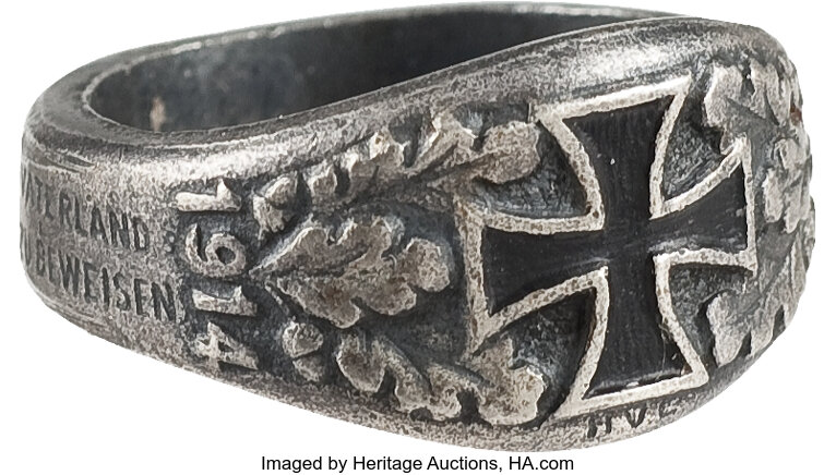 Imperial German Iron Cross Ring.... Military & Patriotic WWI