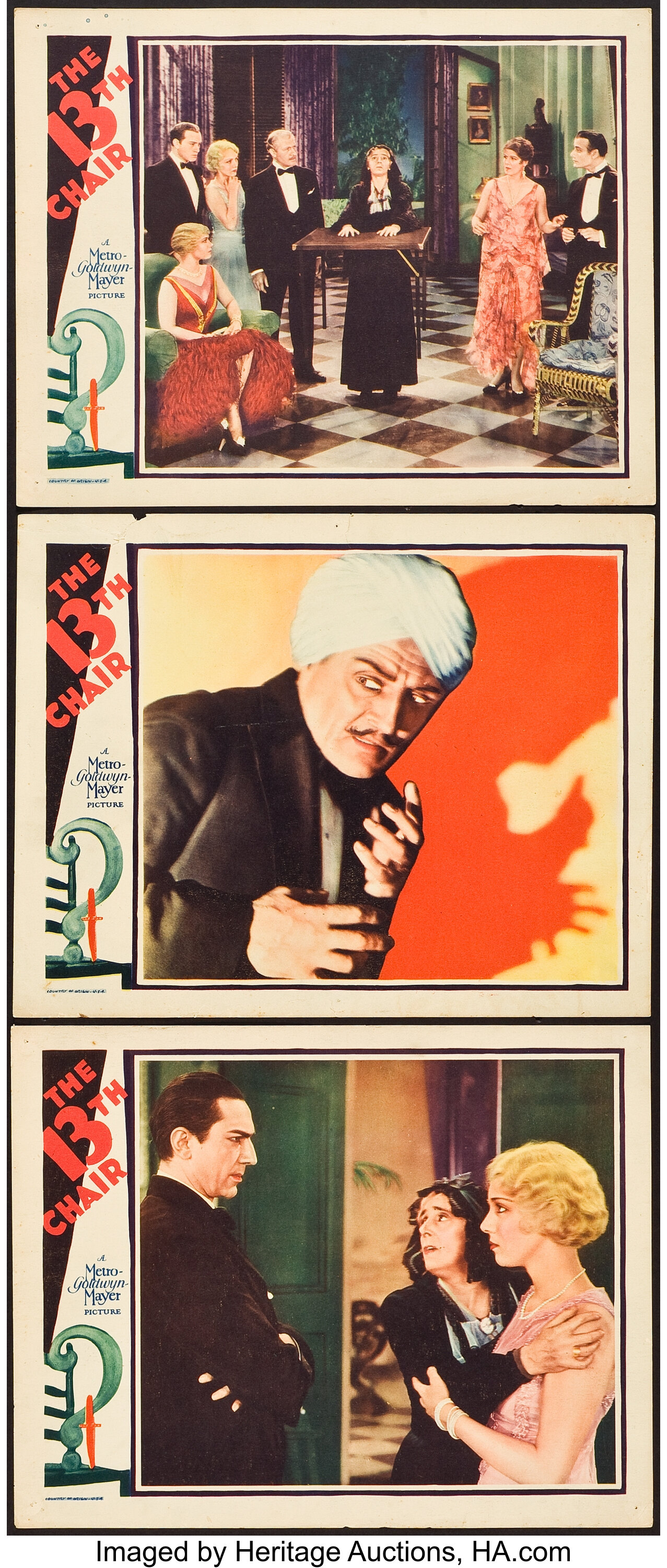 The 13th Chair Mgm 1929 Lobby Cards 3 11 X 14 Lot 83246 Heritage Auctions 2930
