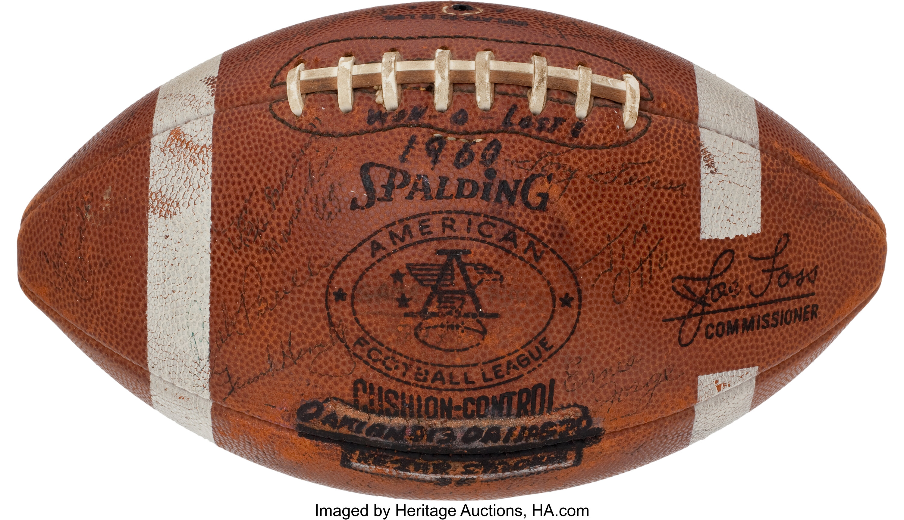 1960 Oakland Raiders First Game Used Football in Franchise Lot 80051