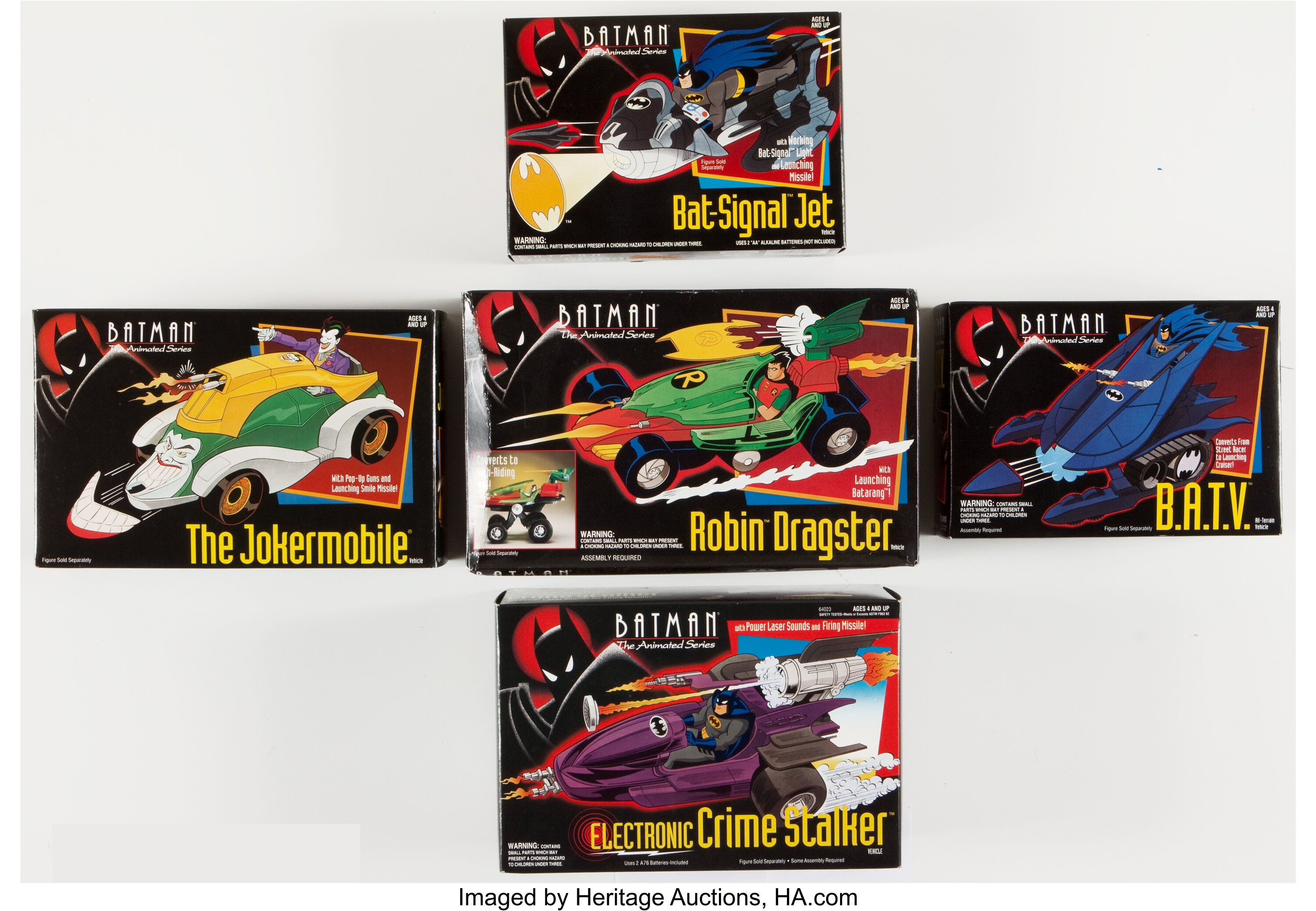 Batman the Animated Series Boxed Vehicle Toy Group (Kenner, | Lot #12497 |  Heritage Auctions