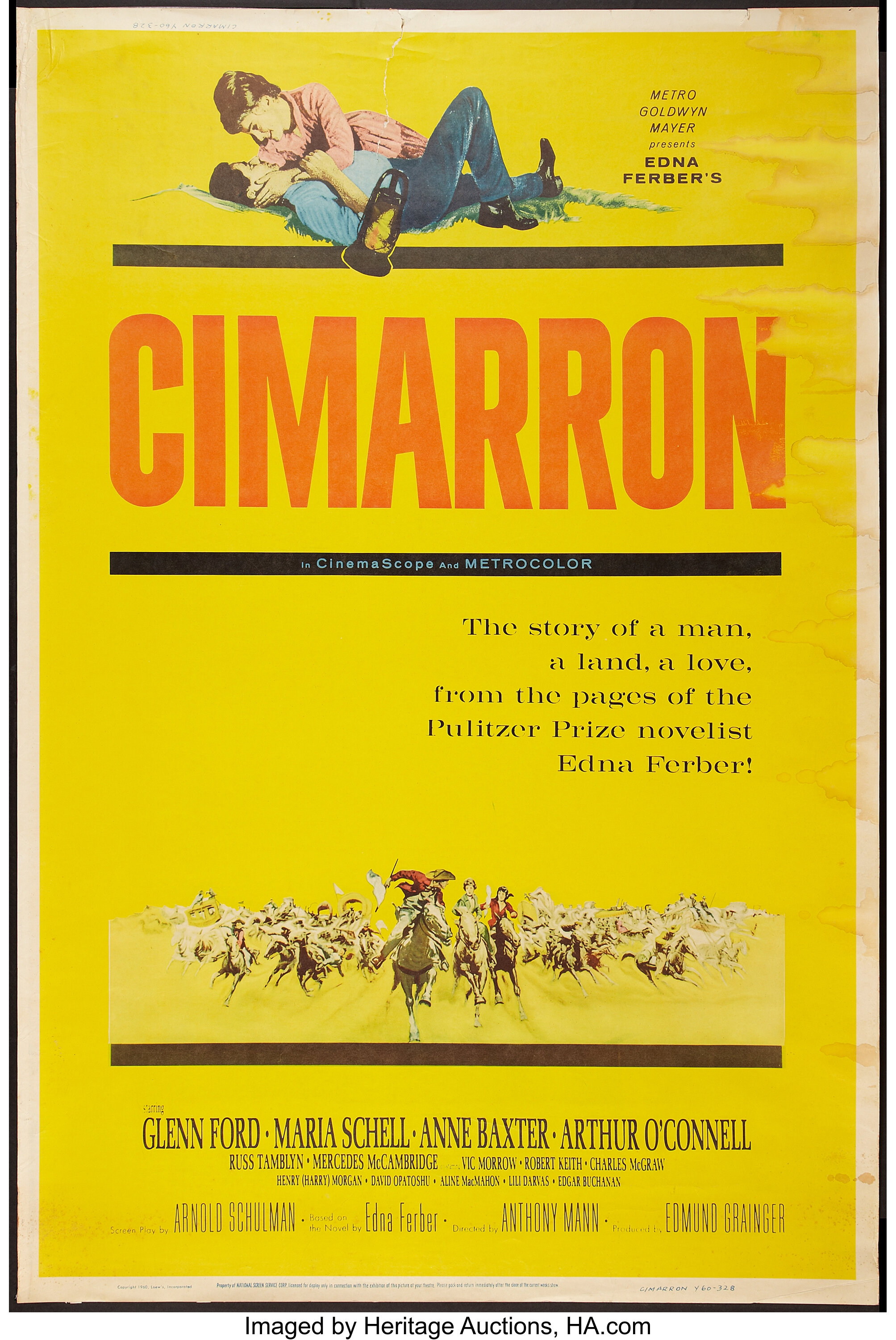 Cimarron Mgm 1960 Poster 40 X 60 Style Y Western Lot Heritage Auctions