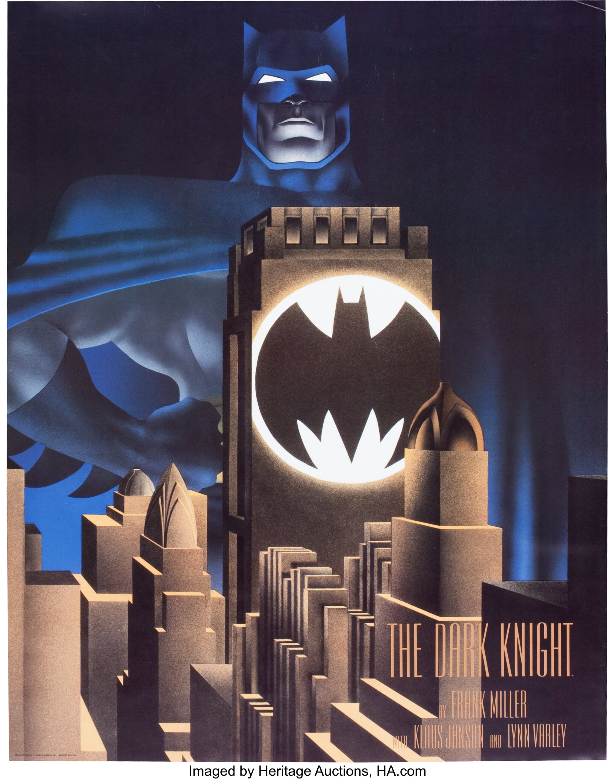 Batman Dark Knight Frank Miller Graphic Novel Poster (DC, 1986).... | Lot  #13575 | Heritage Auctions