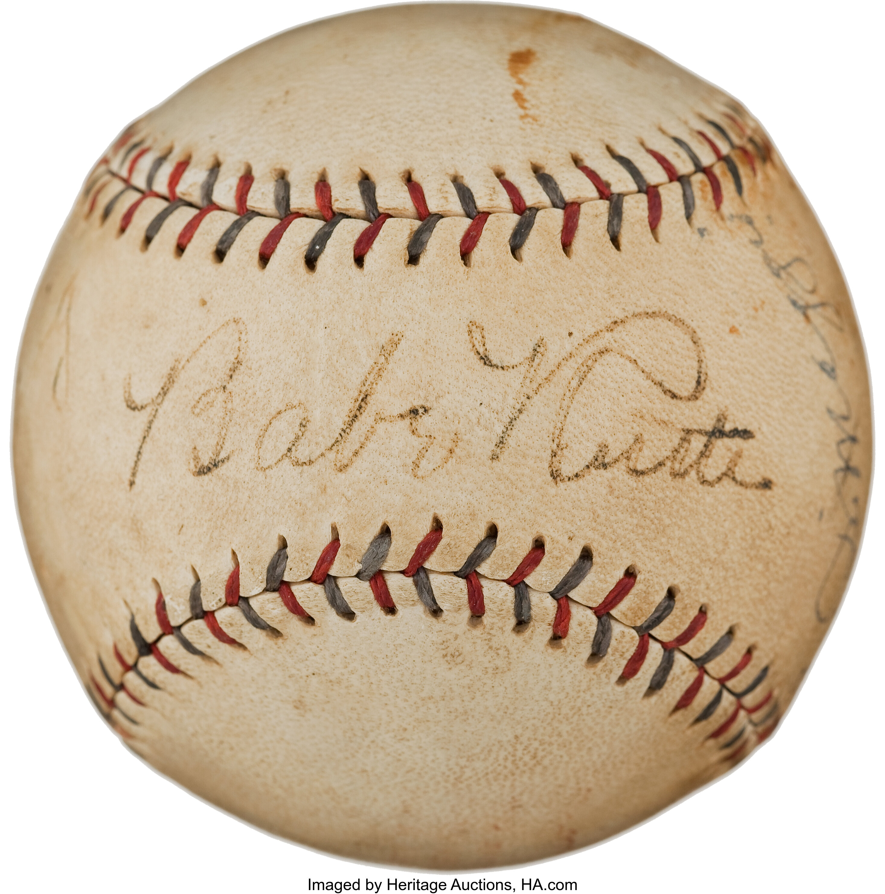 Babe Ruth Joe Dimaggio Signed Autographed Baseball New York Yankees PSA/DNA