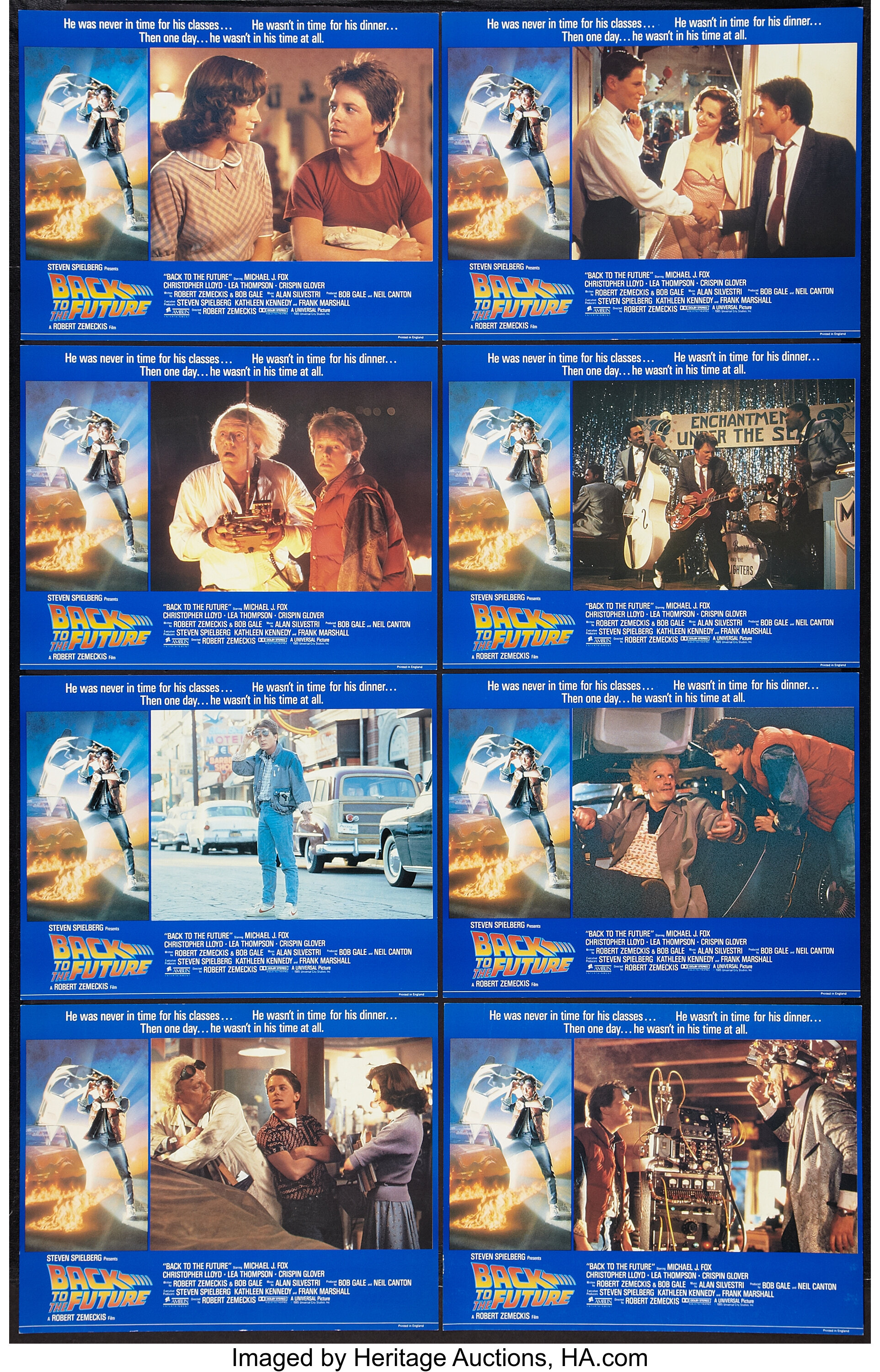Back To The Future Universal 1985 British Lobby Card Set Of 8 Lot 54035 Heritage Auctions 4671