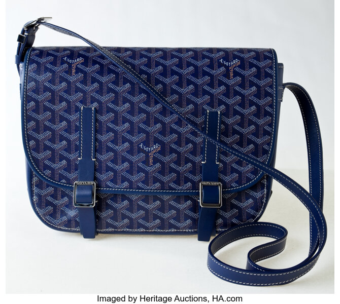 Heritage Vintage: Goyard Belvedere MM Messenger Bag .  Luxury, Lot  #76010