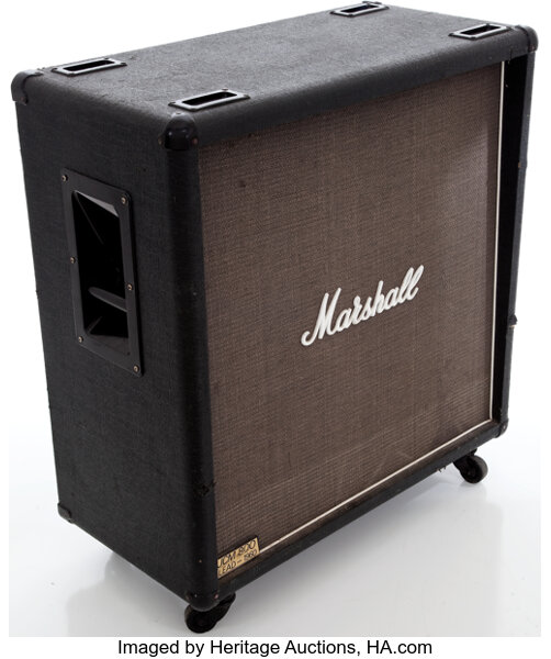 1980s Marshall JCM 800 1960B Lead 4 X 12 Black Speaker Cabinet