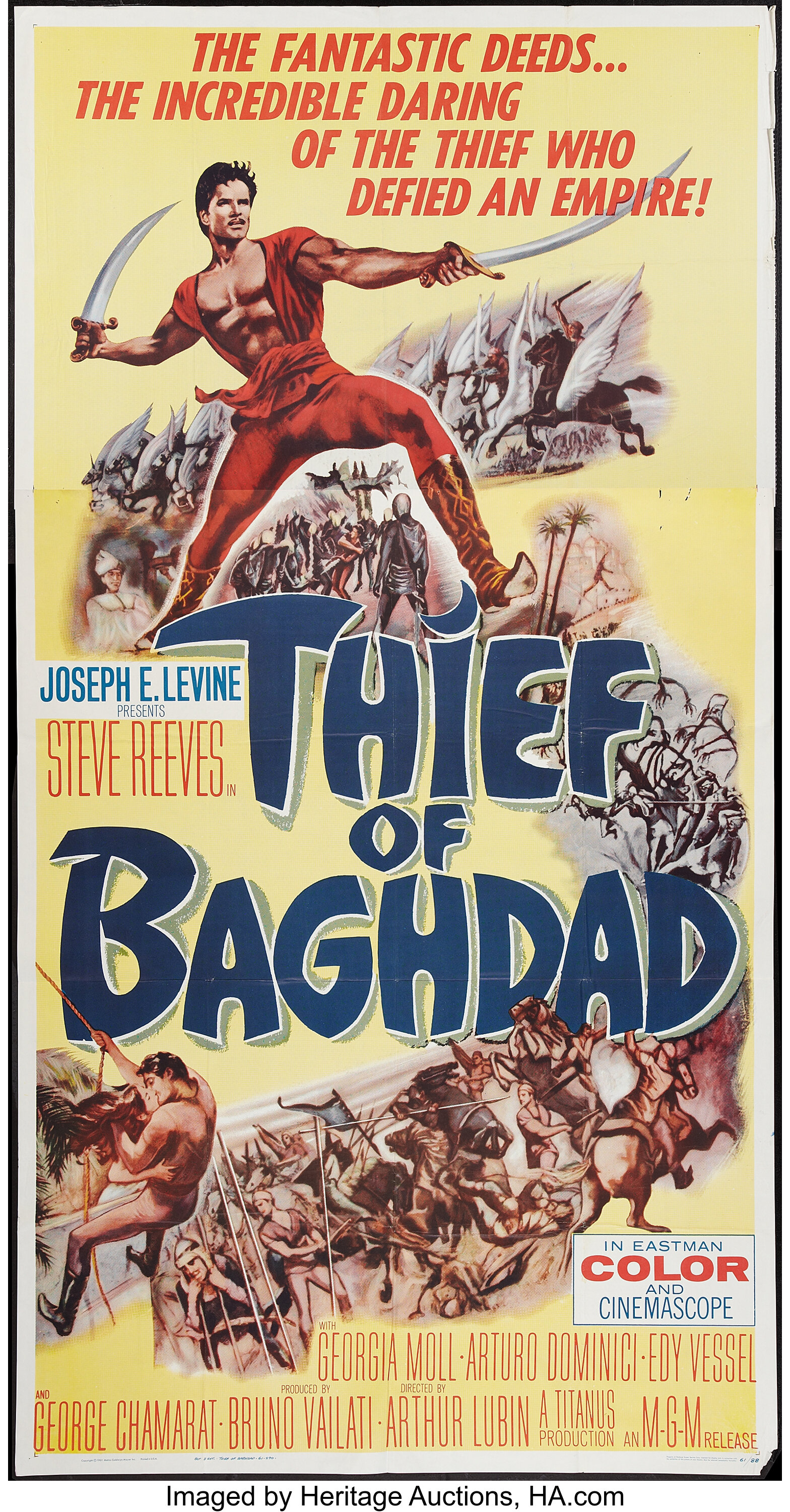 Thief of Baghdad (MGM, 1961). Three Sheet (41