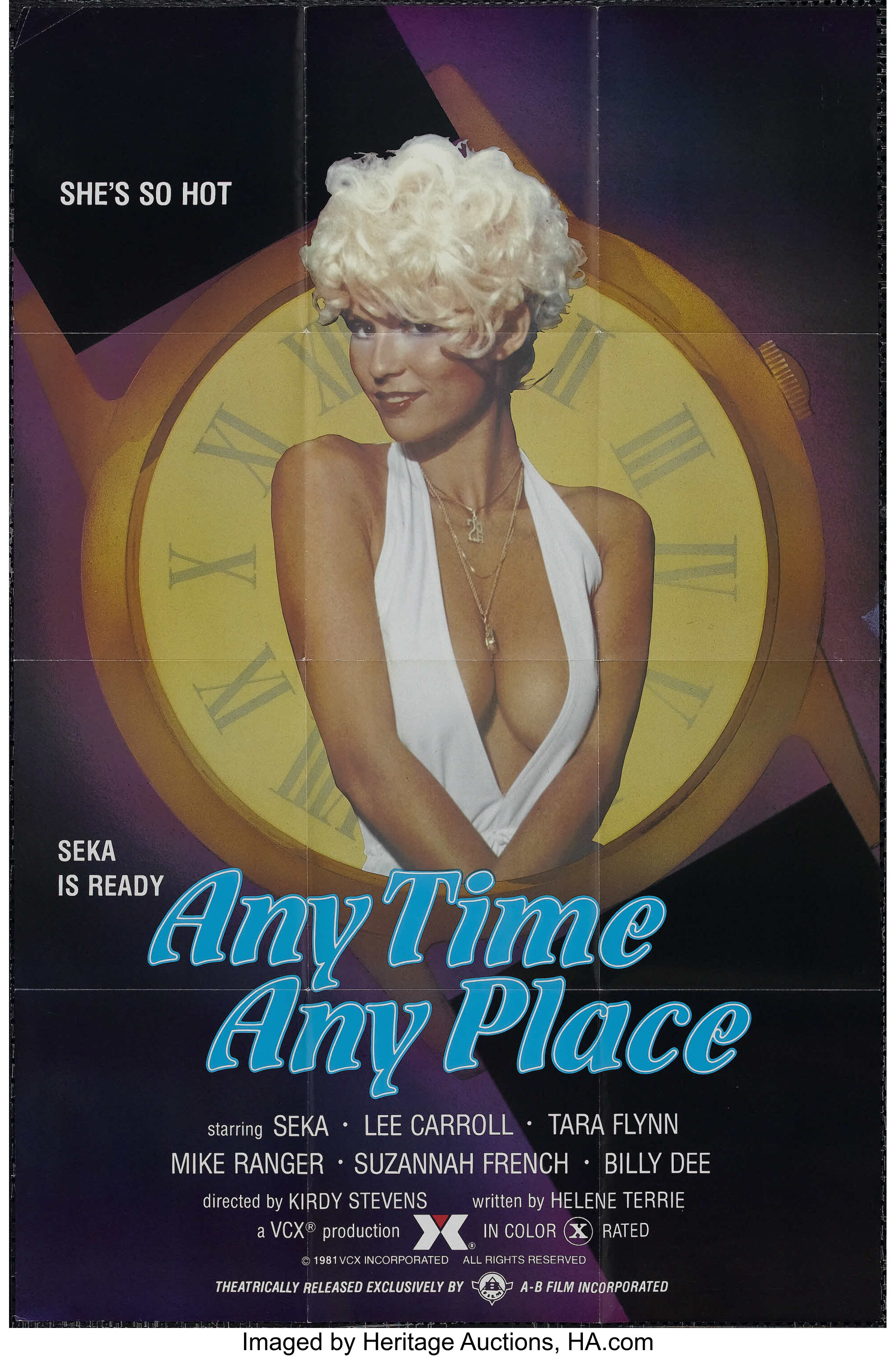 Any Time Any Place A B Film 1981 One Sheet 27 X 41 Adult Lot 25034 Heritage Auctions