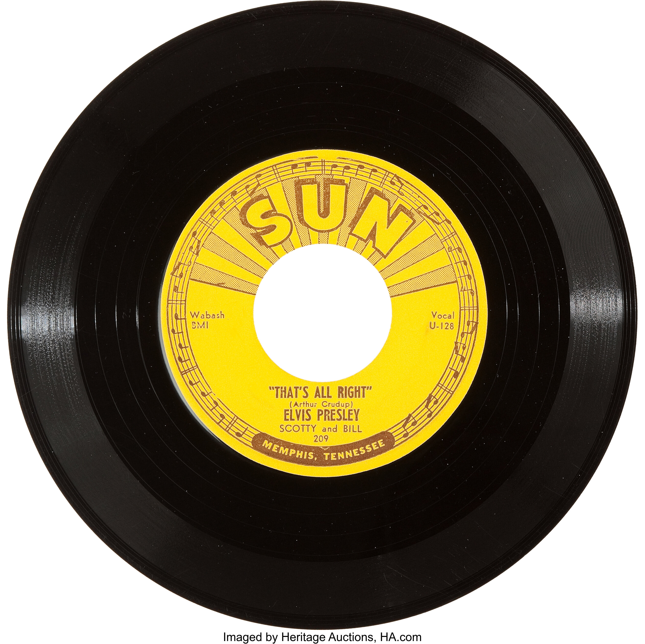 Elvis Presley That S All Right 45 His First Single Sun 9 Lot Heritage Auctions