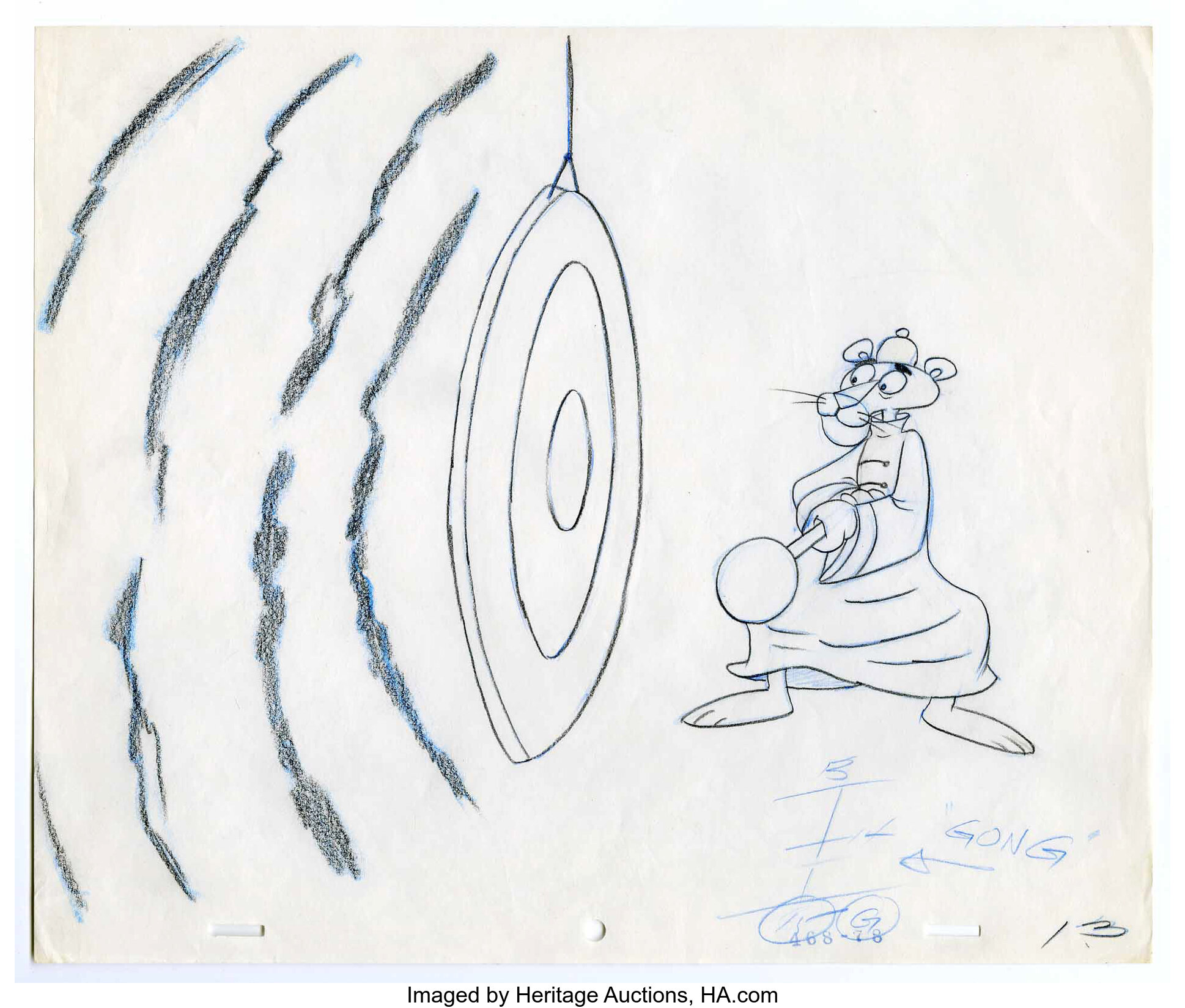 Pink Panther Animation Production Drawing Original Art (undated). | Lot