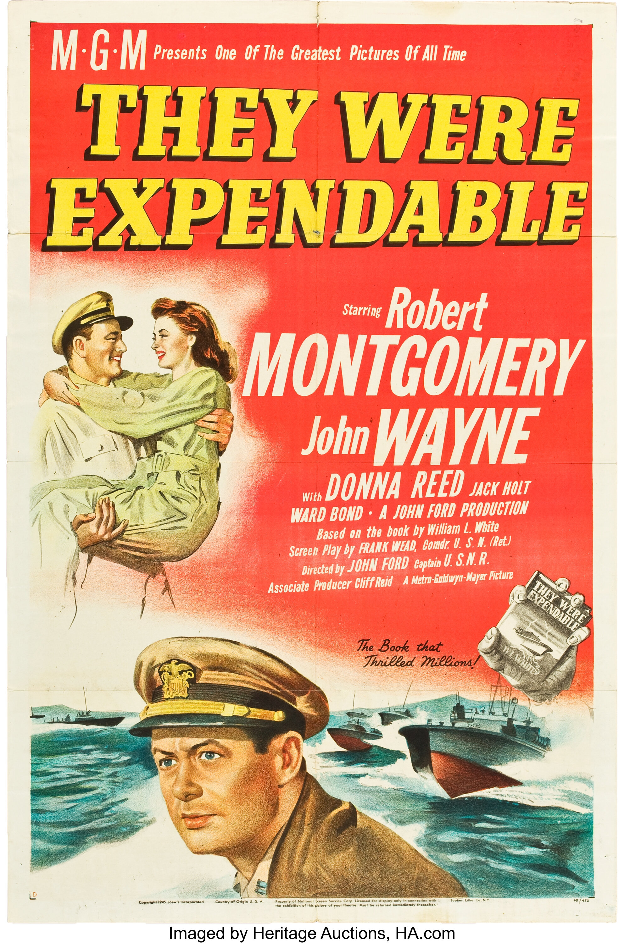 They Were Expendable (MGM, 1945). One Sheet (27