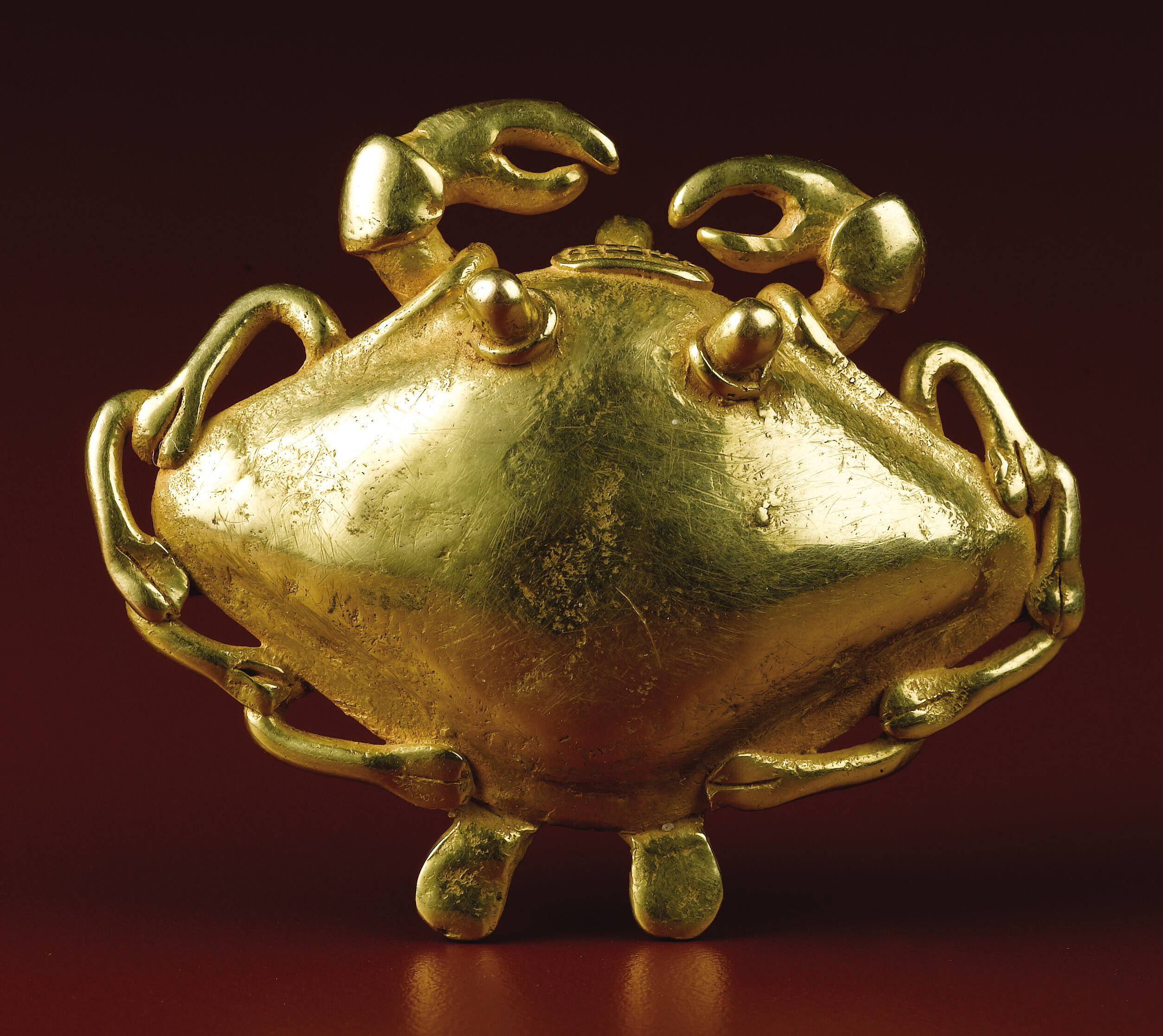 Crab Pendant Diquis A D 700 1550 Gold Weight 71 2